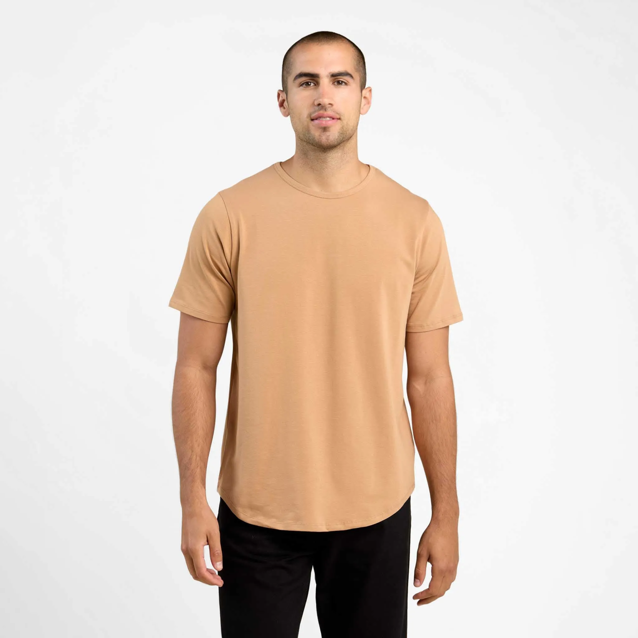 Short Sleeve Curved Hem T-Shirt sold by nuuds product image thumbnail 4