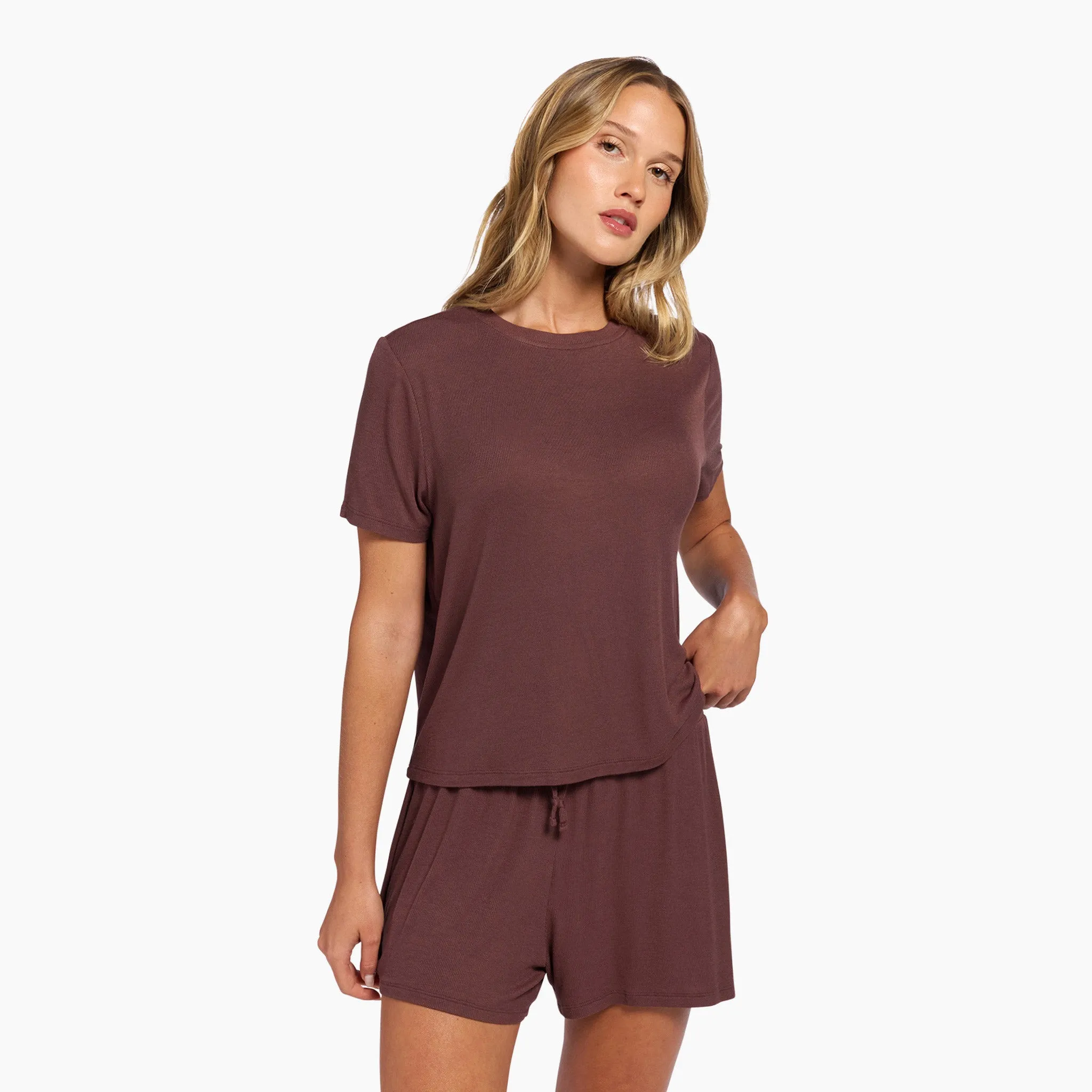 Ribbed Pajama Short Set sold by nuuds product image thumbnail 3