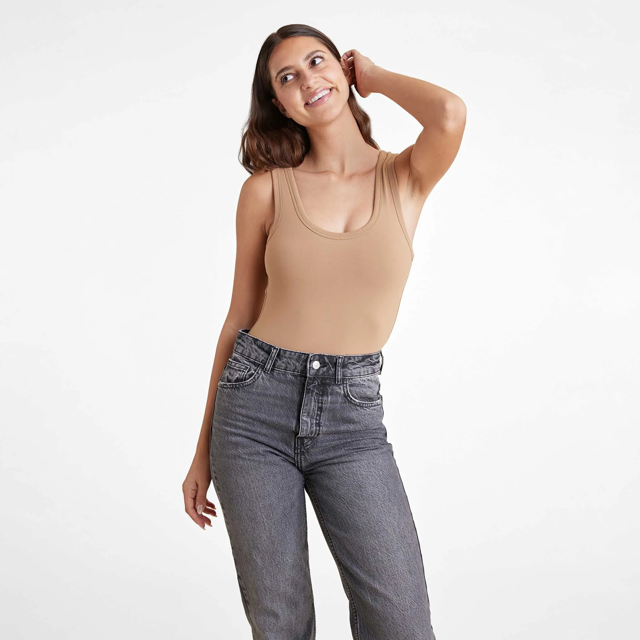 Seamless Scoop Tank Bodysuit sold by nuuds product image thumbnail 5