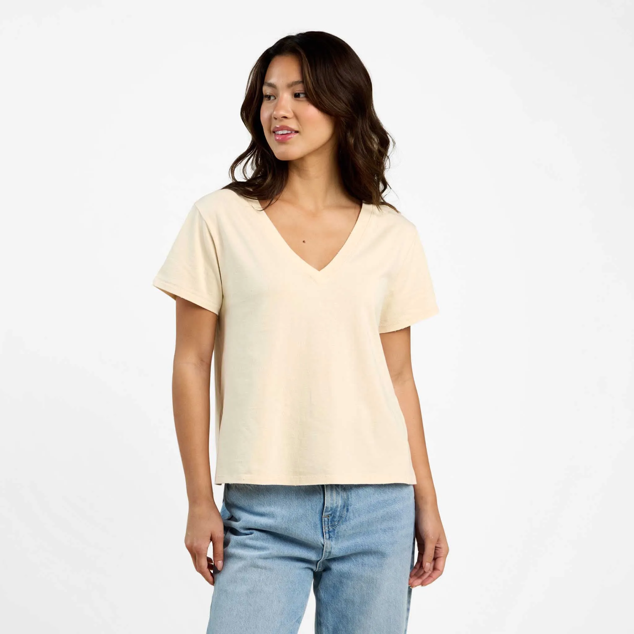 Vintage Cotton V-Neck Everyday T-Shirt sold by nuuds product image thumbnail 2