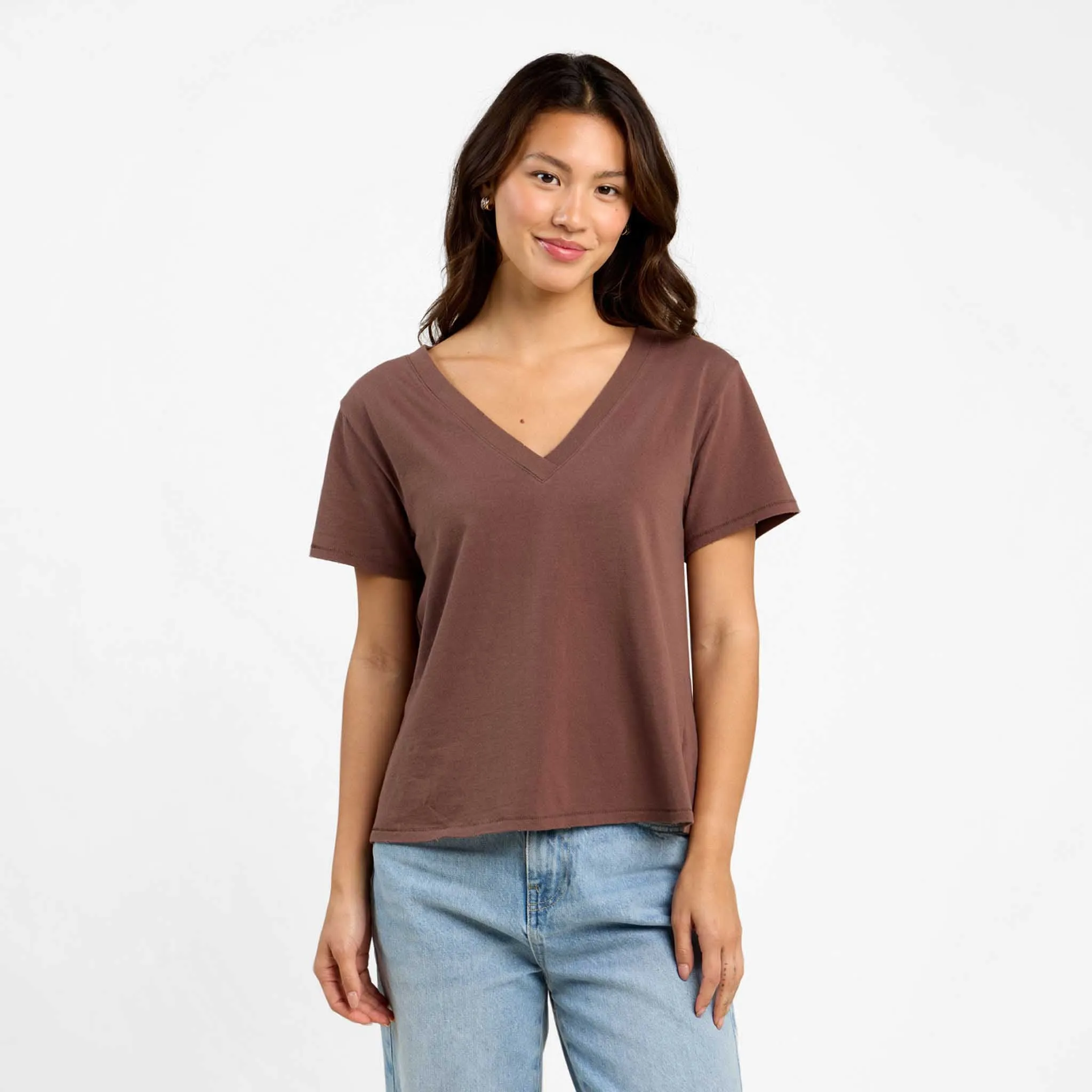 Vintage Cotton V-Neck Everyday T-Shirt sold by nuuds product image thumbnail 3