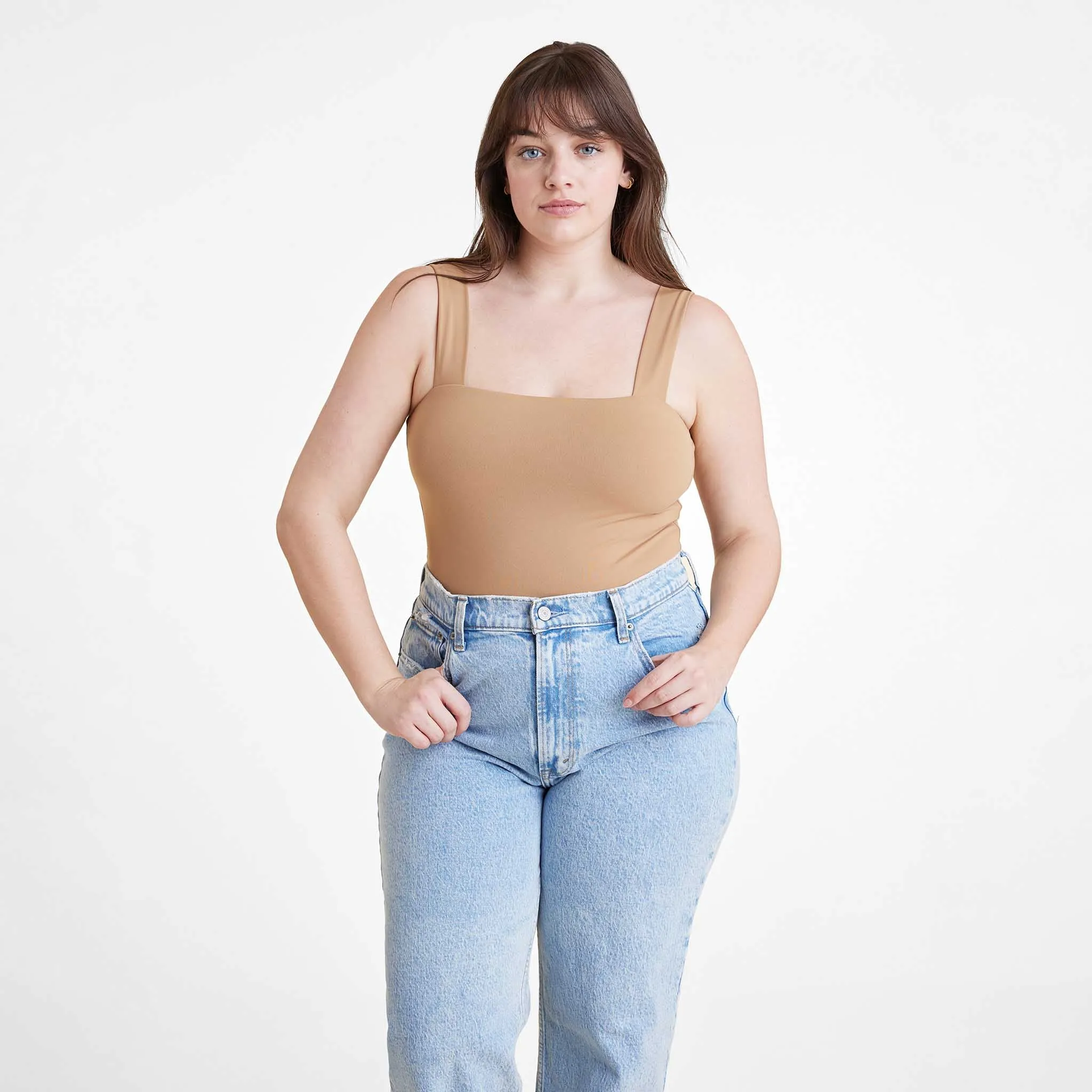 Square Neck Tank Bodysuit sold by nuuds product image thumbnail 2