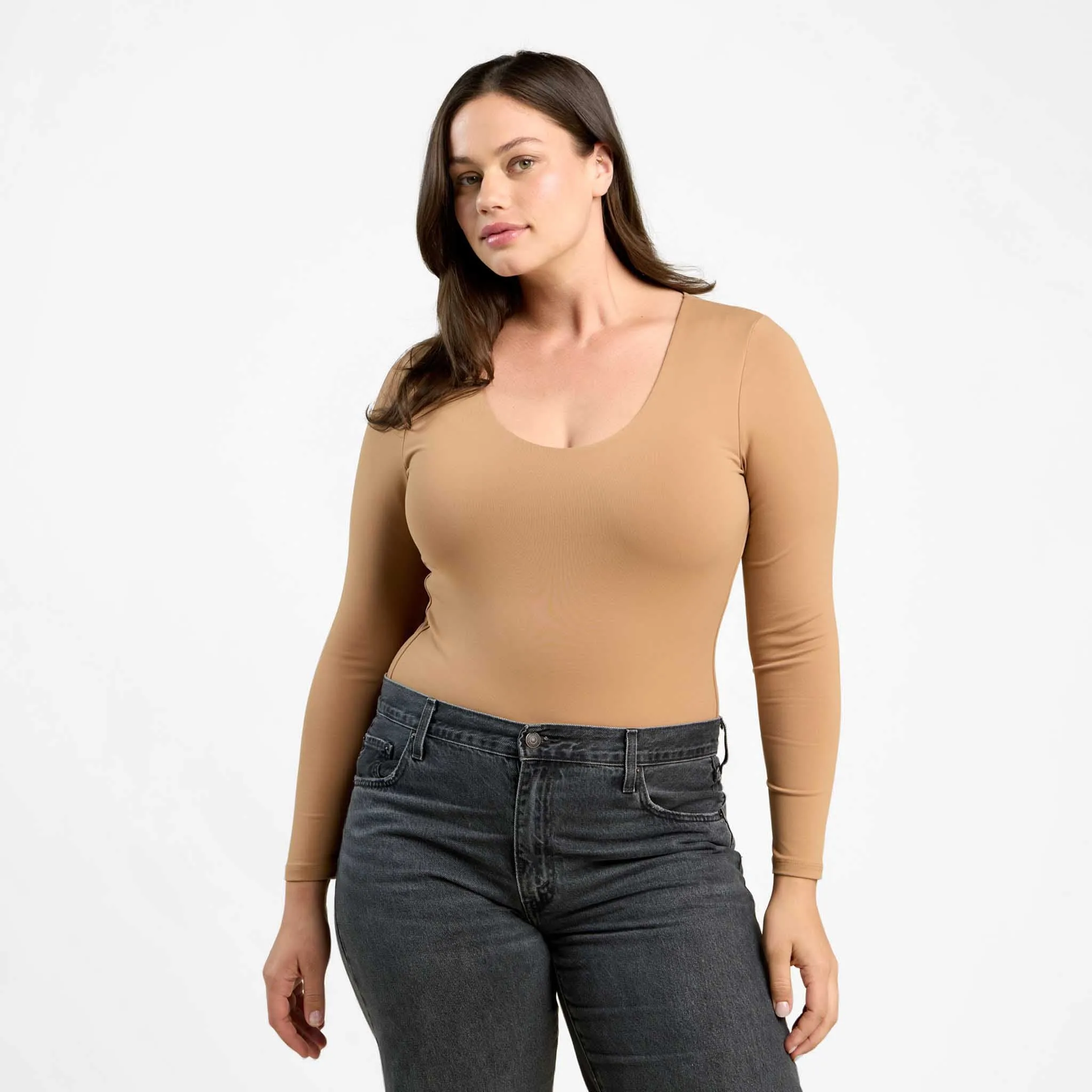 Long Sleeve Scoop Neck Bodysuit sold by nuuds product image thumbnail 5