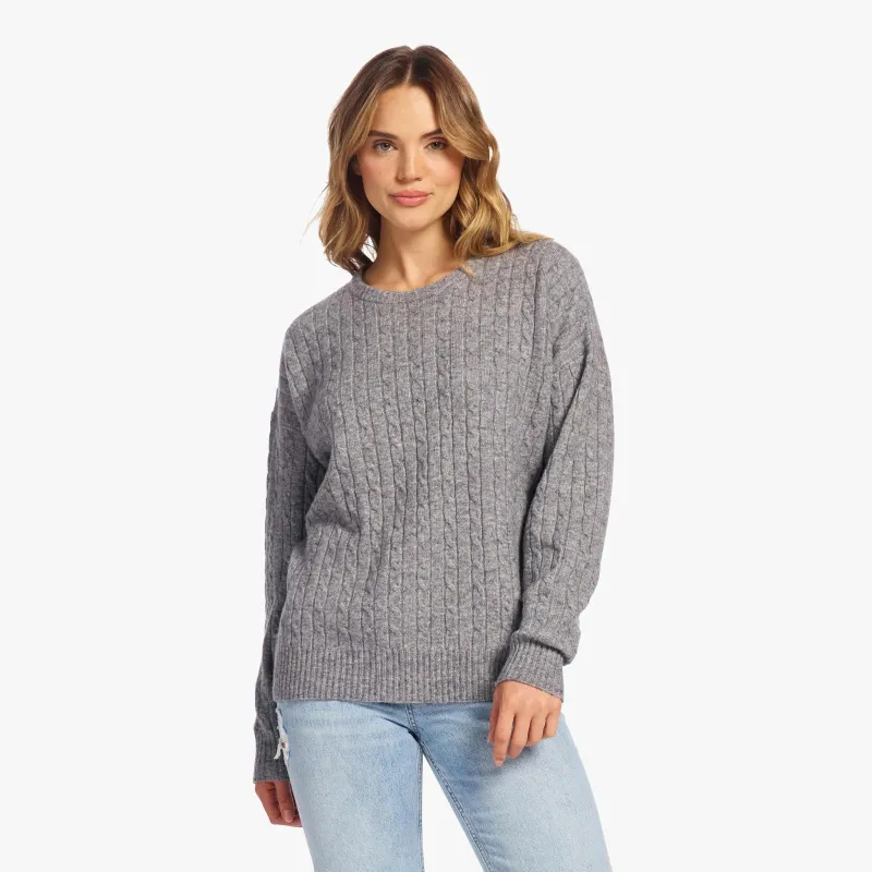 Cozy Knit Cable Crewneck Sweater sold by nuuds