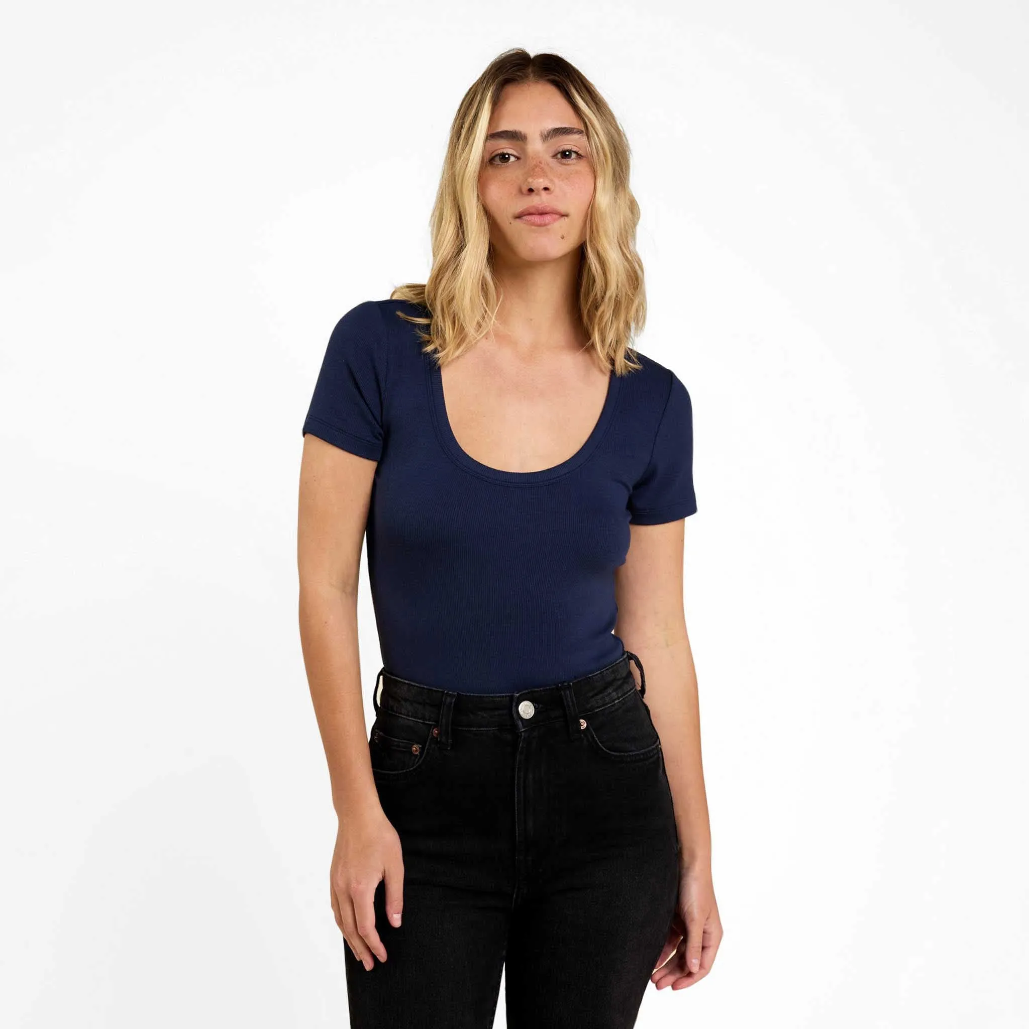 Slinky Rib Short Sleeve Bodysuit sold by nuuds product image thumbnail 5