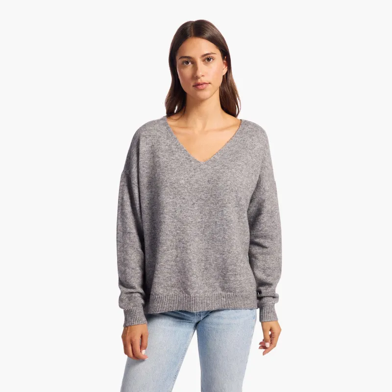 Cozy Knit V-Neck Sweater sold by nuuds
