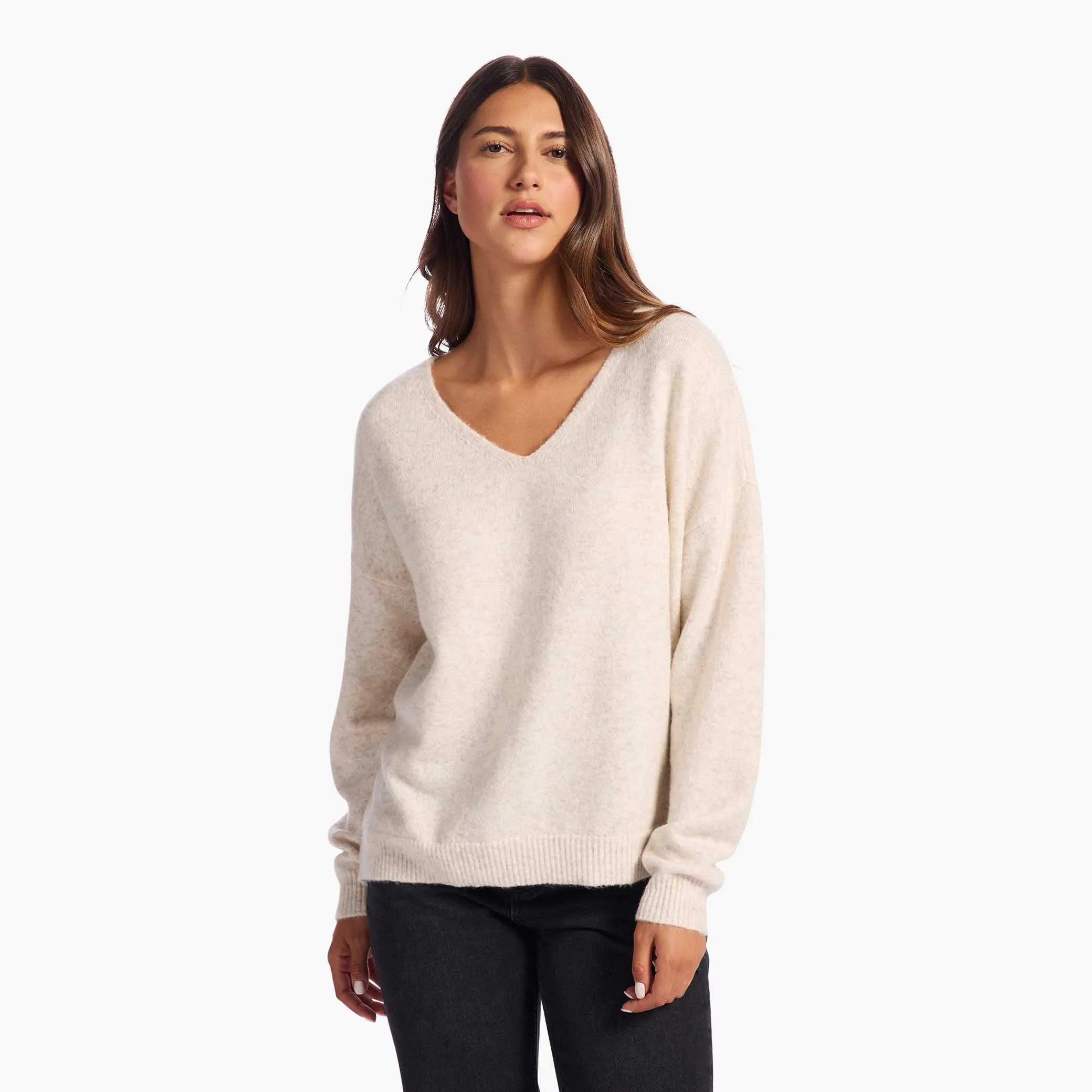 Cozy Knit V-Neck Sweater sold by nuuds product image thumbnail 3