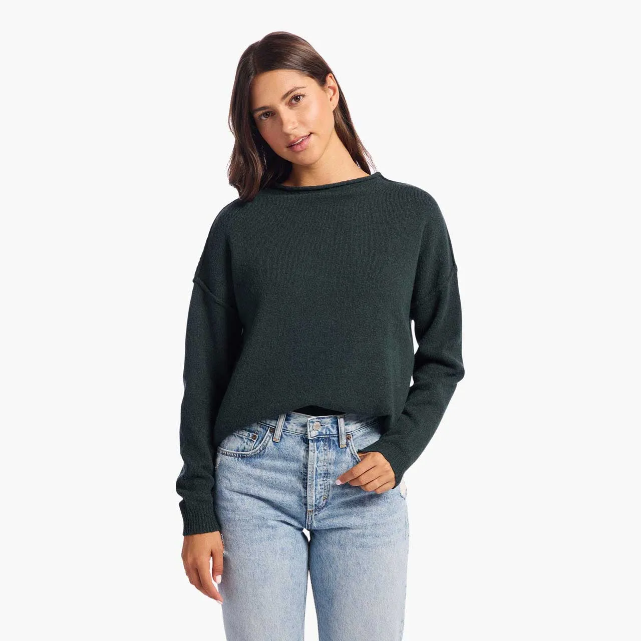 Cozy Knit Mock Neck Sweater sold by nuuds product image thumbnail 4