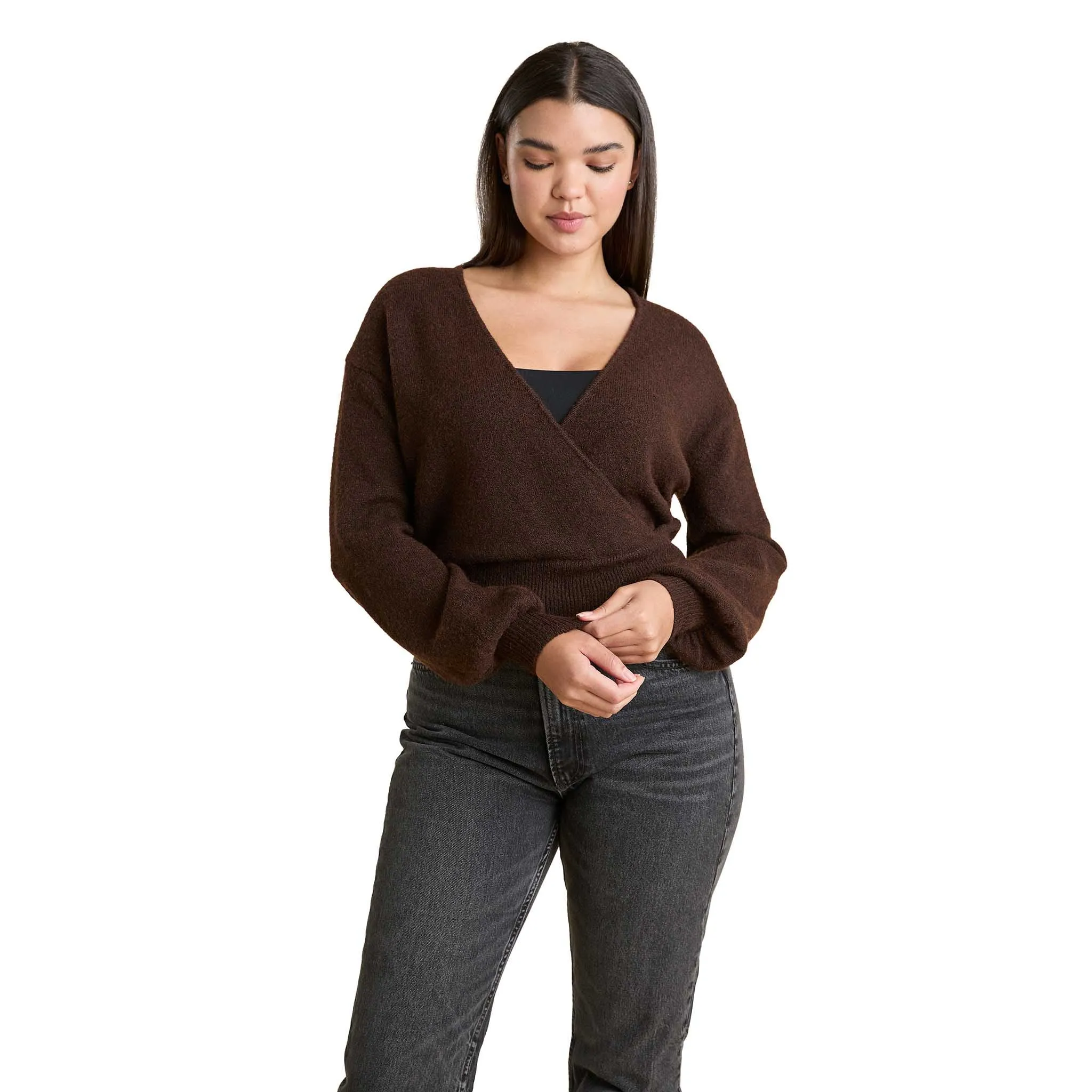 Cozy Knit Wrap Sweater sold by nuuds product image thumbnail 3