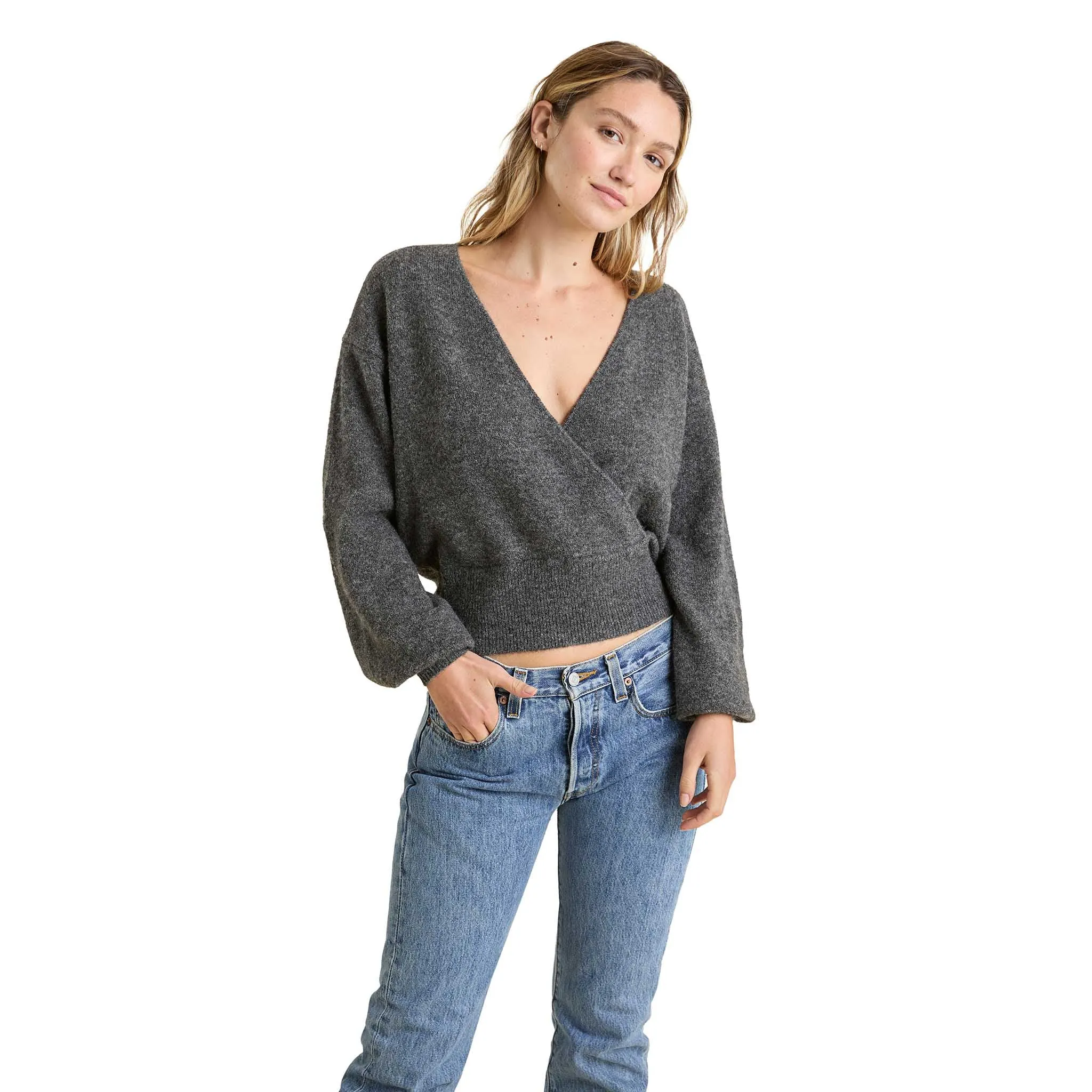 Cozy Knit Wrap Sweater sold by nuuds product image thumbnail 4