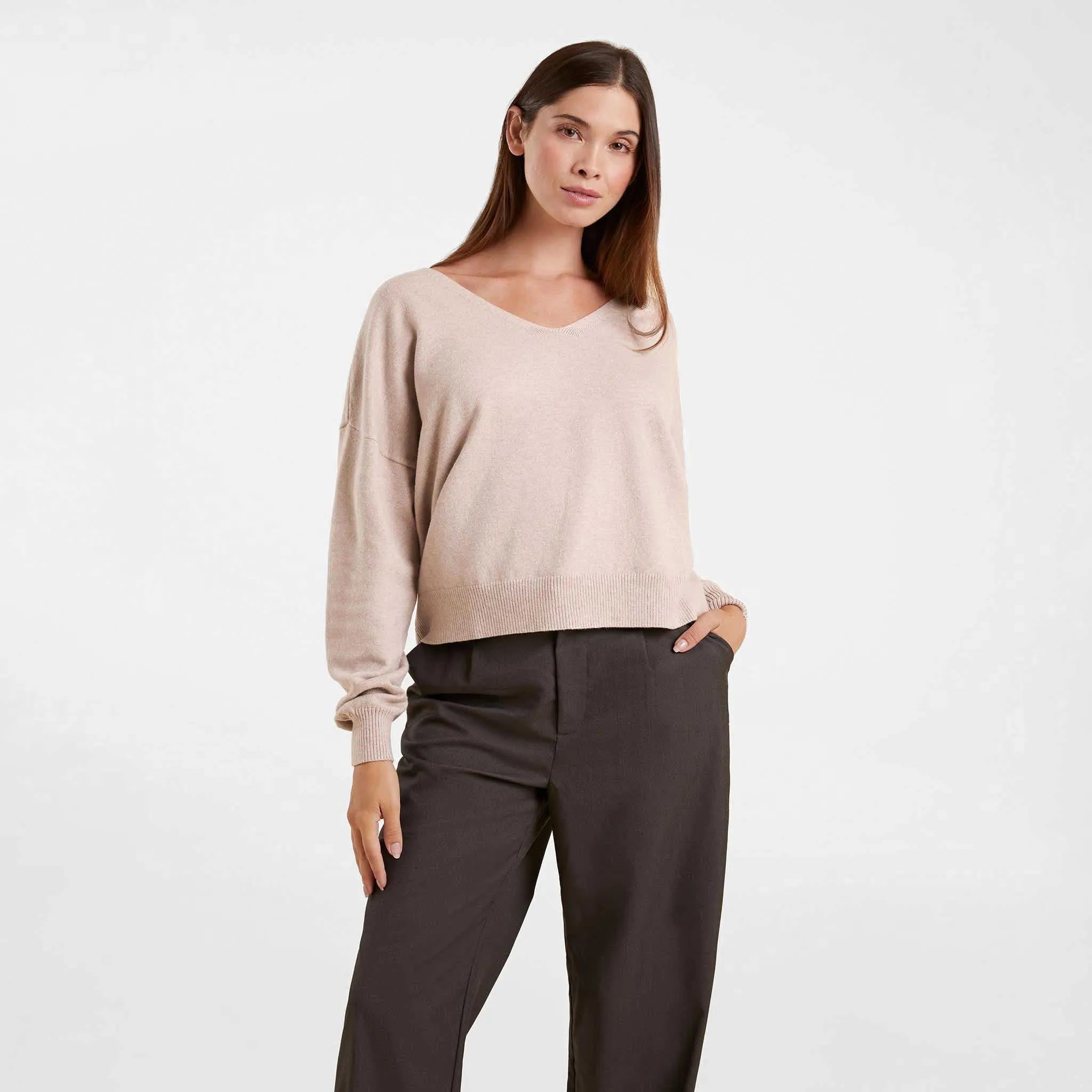 Luxe Knit V-Neck Sweater sold by nuuds product image thumbnail 3