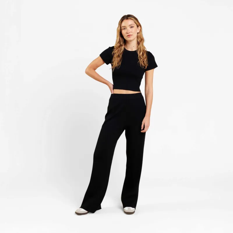 Ribbed Sweater Wide Leg Pant sold by nuuds
