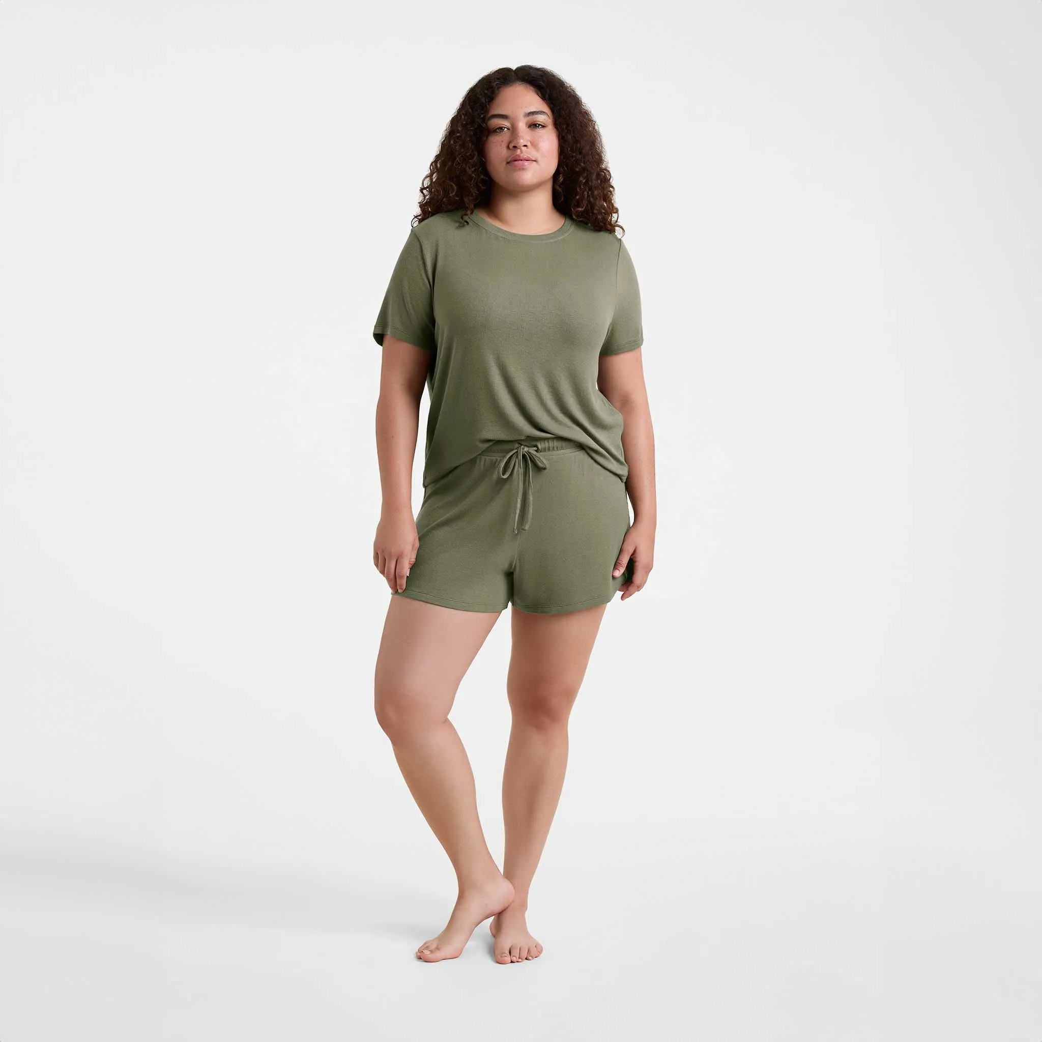 Ribbed Pajama Short Set sold by nuuds