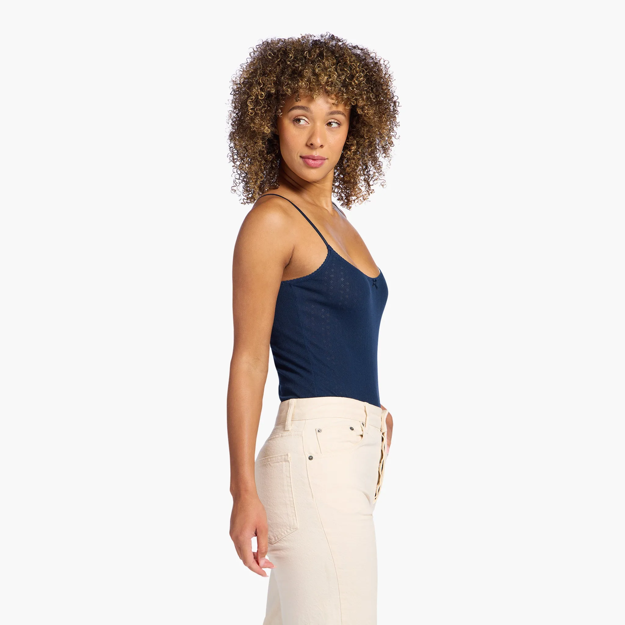 Pointelle Bodysuit | Navy sold by nuuds product image thumbnail 3