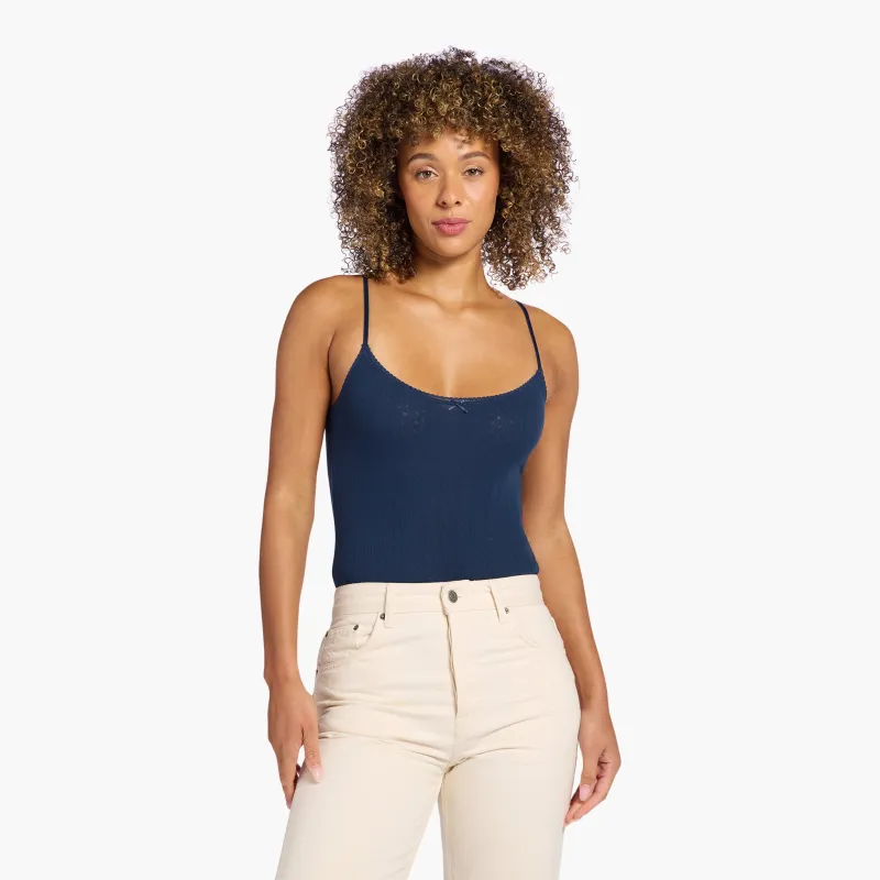 Pointelle Bodysuit | Navy sold by nuuds