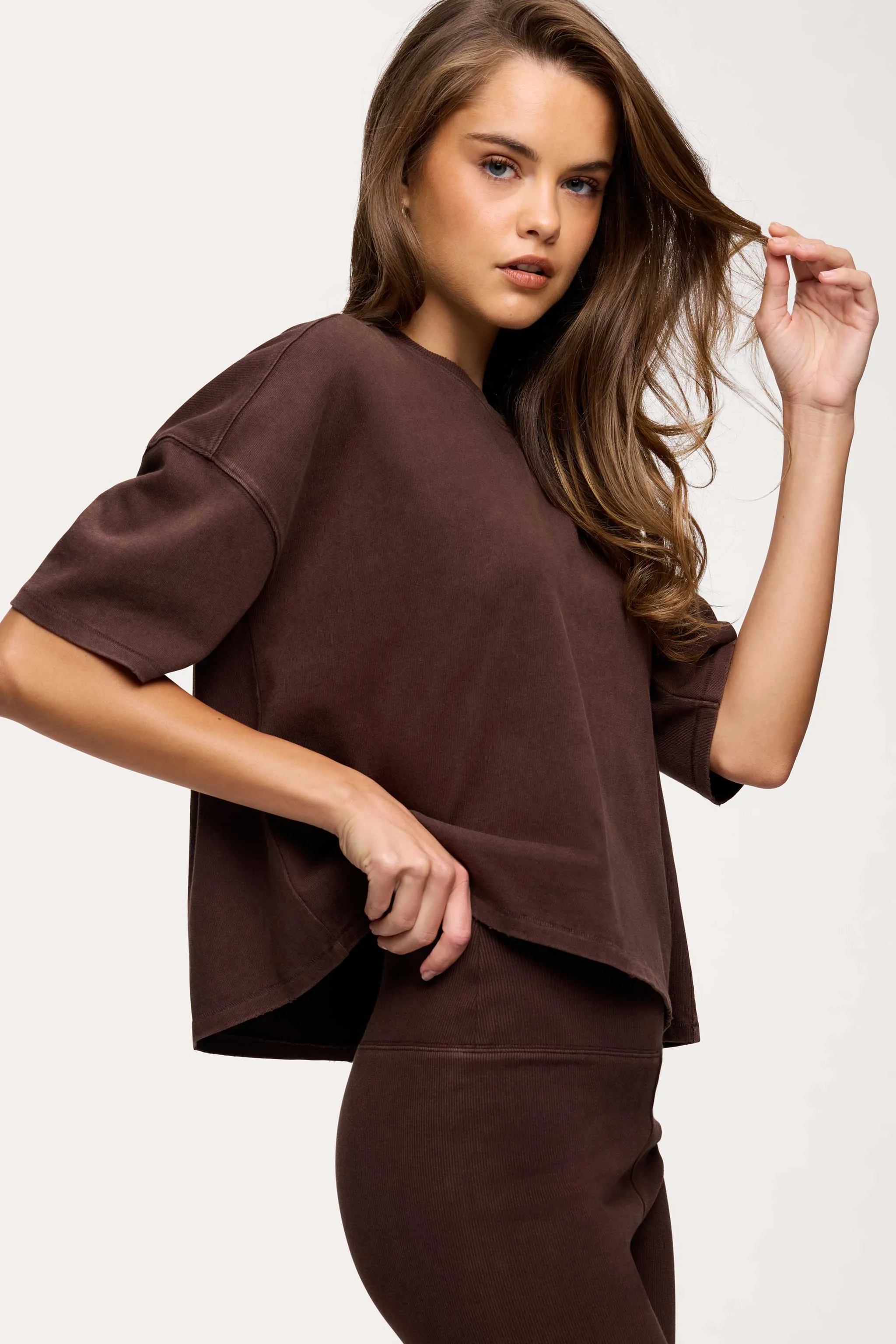 Ribbed Flare Set | Washed Espresso sold by nuuds product image thumbnail 3