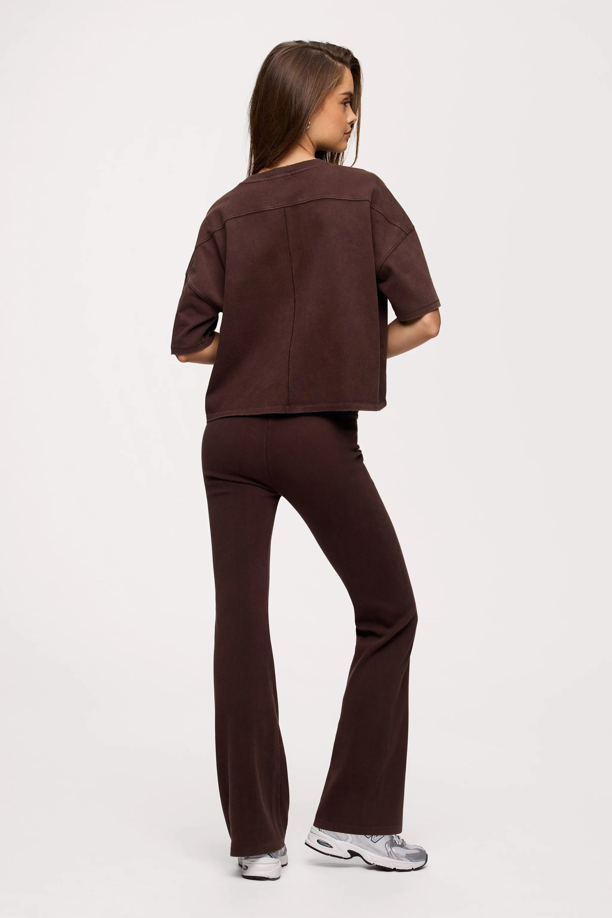 Ribbed Flare Set | Washed Espresso sold by nuuds product image thumbnail 4