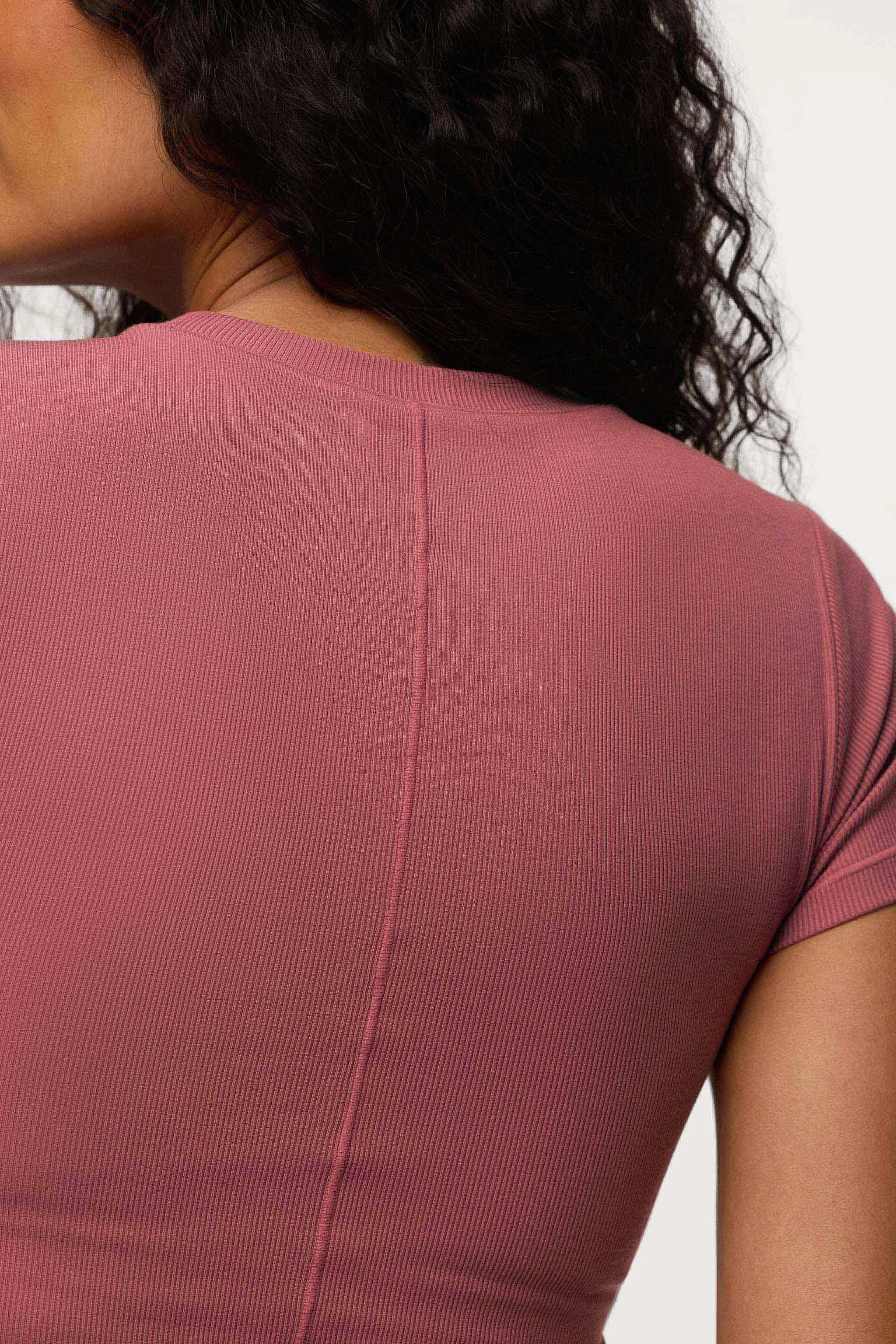 Sporty Rib Bra Tee | Mauve sold by nuuds product image thumbnail 5