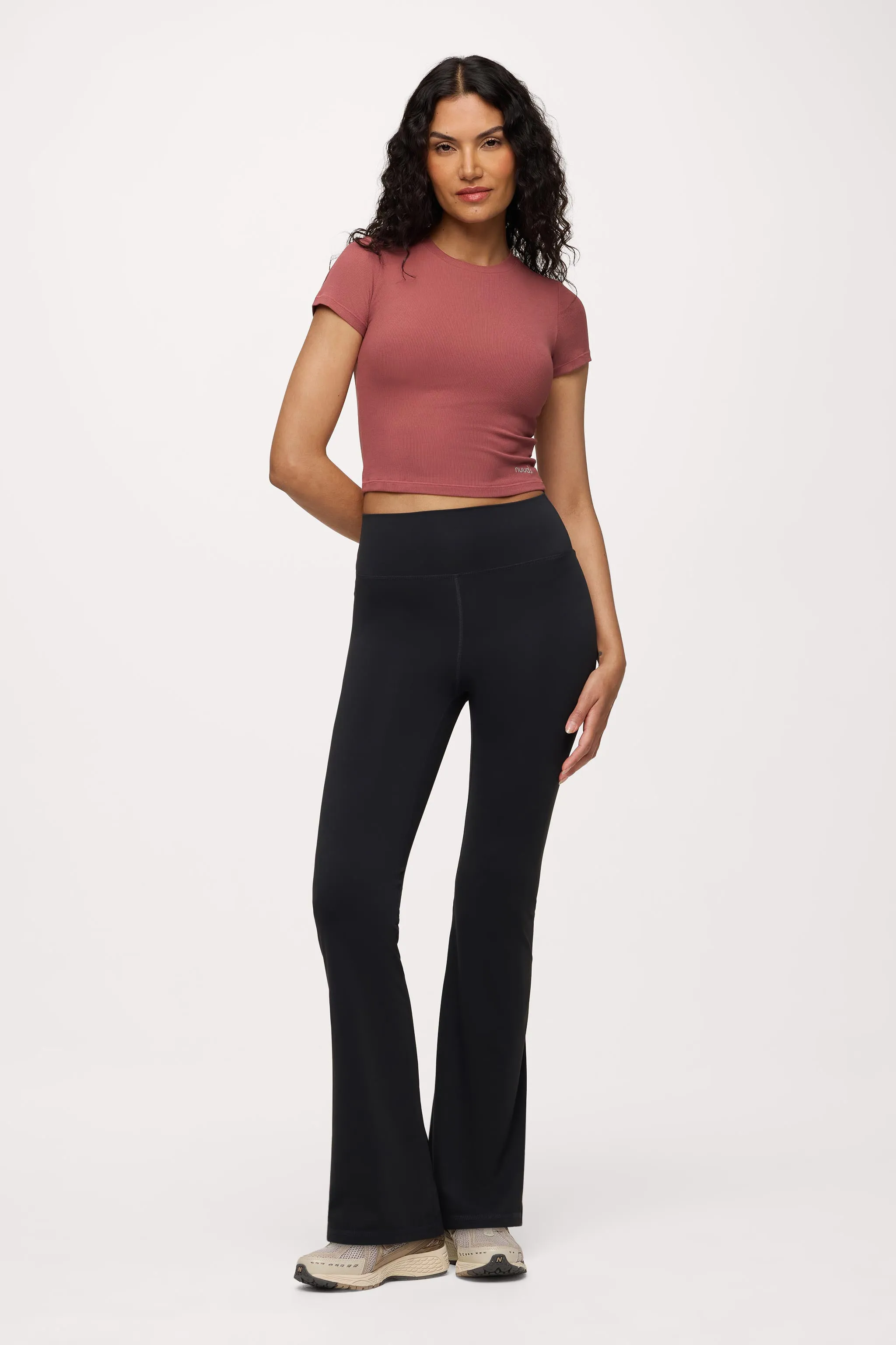 Sporty Rib Bra Tee | Mauve sold by nuuds