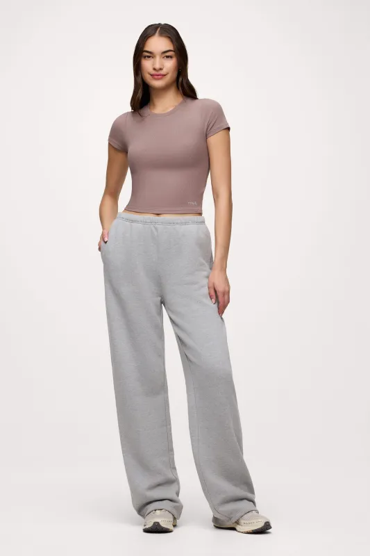 Sporty Rib Bra Tee | Cocoa made by nuuds