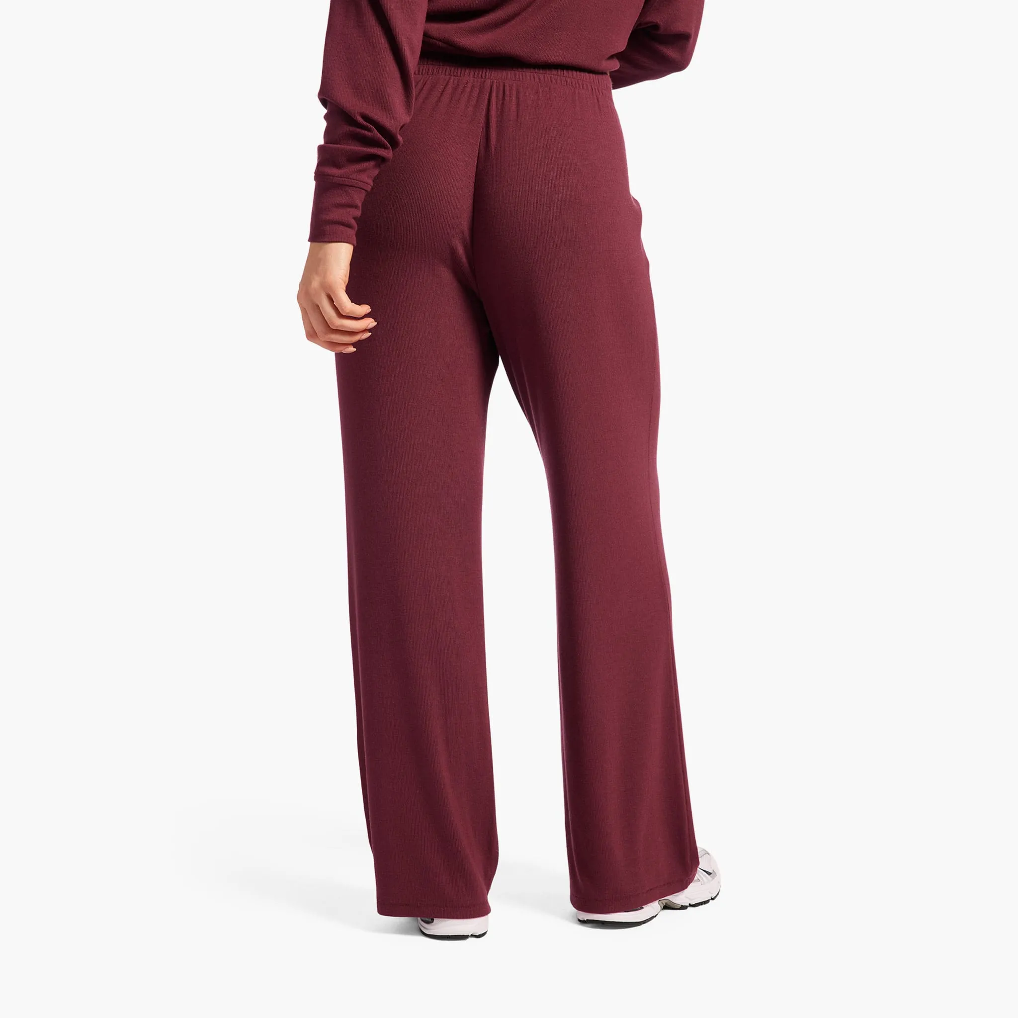 Slinky Rib Lounge Pant | Merlot sold by nuuds product image thumbnail 4