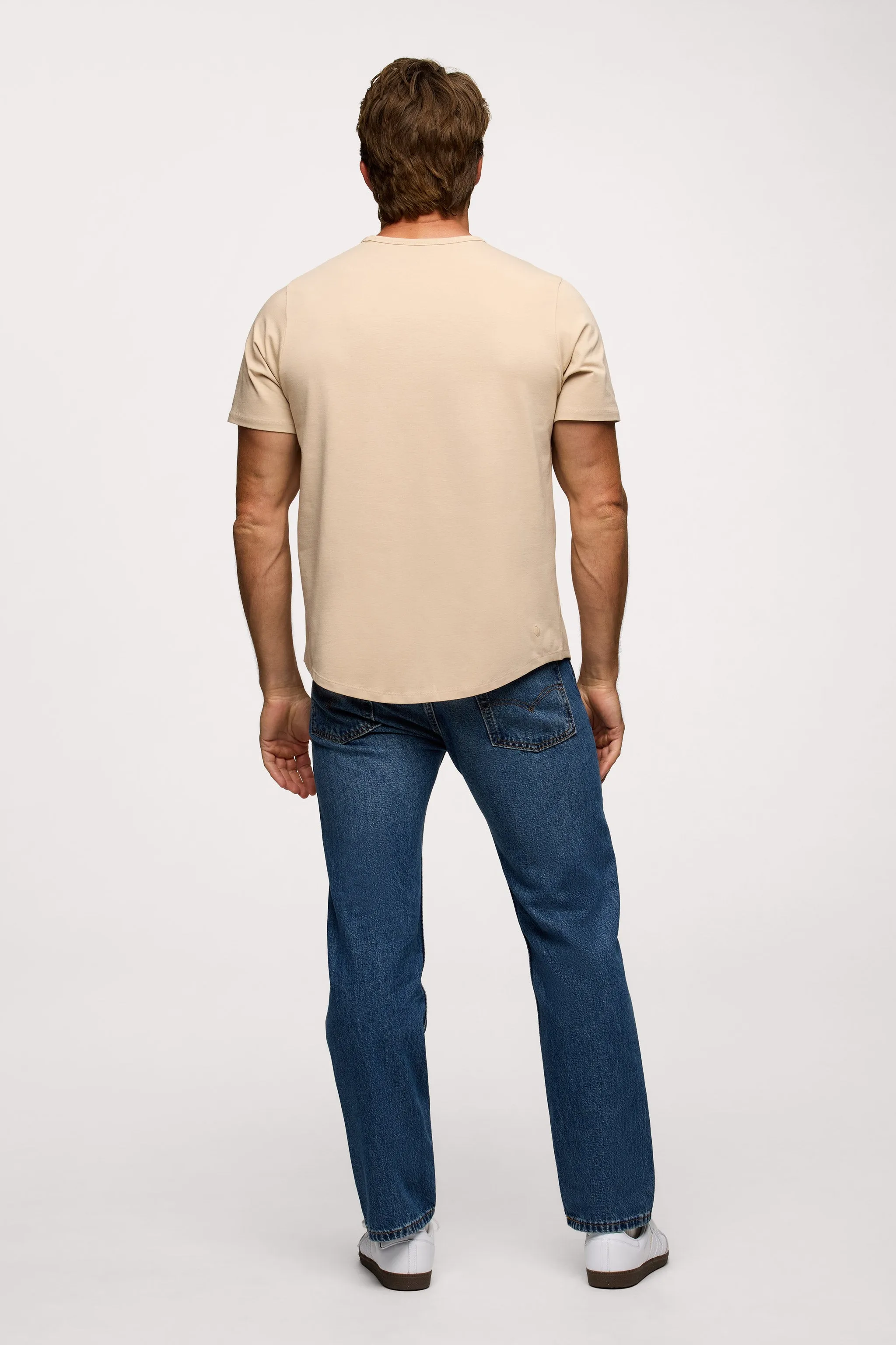 Freeform Curved Hem Tee | Dune sold by nuuds product image thumbnail 5