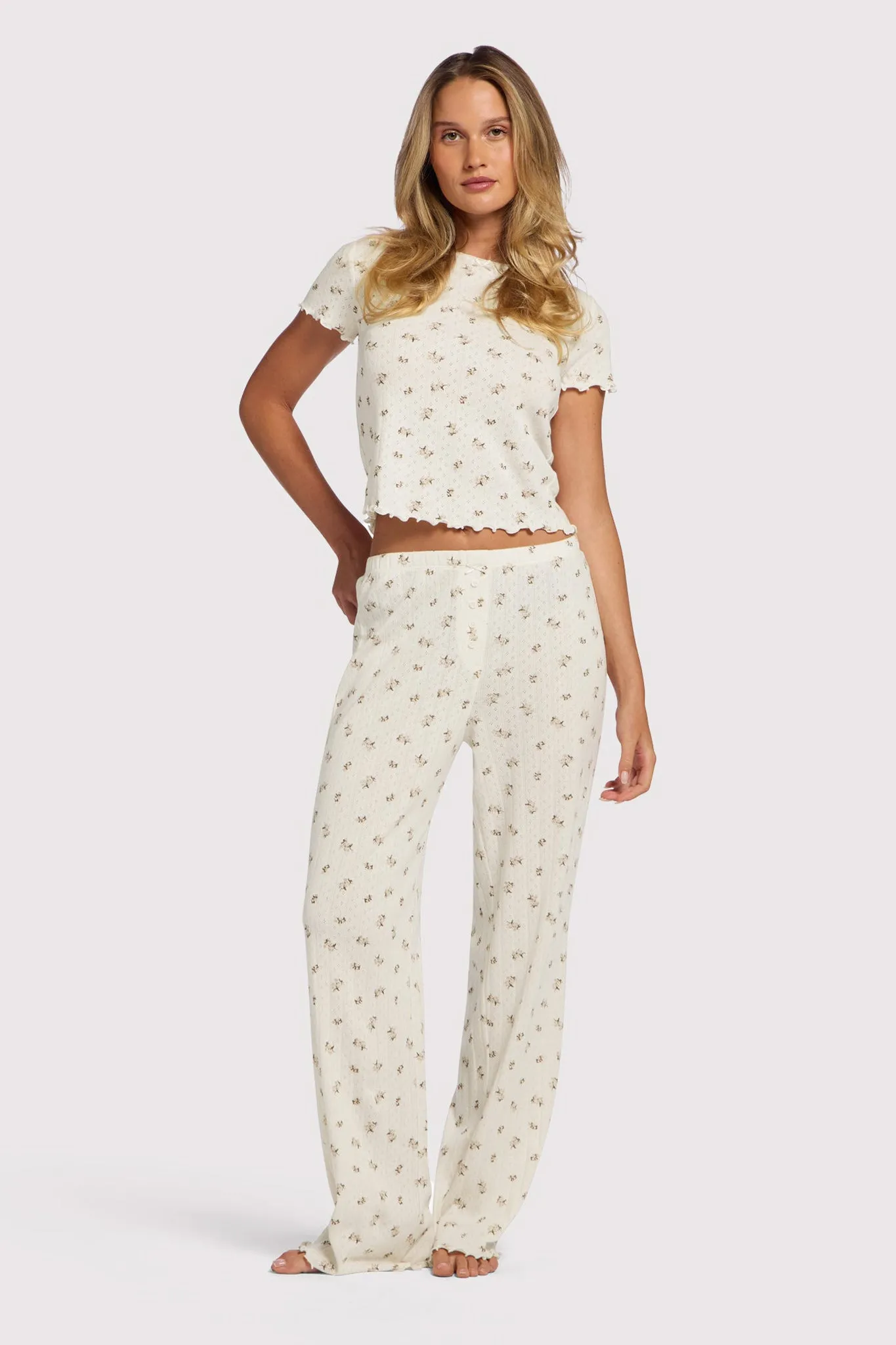 Pointelle Pajama Pant Set sold by nuuds product image thumbnail 2
