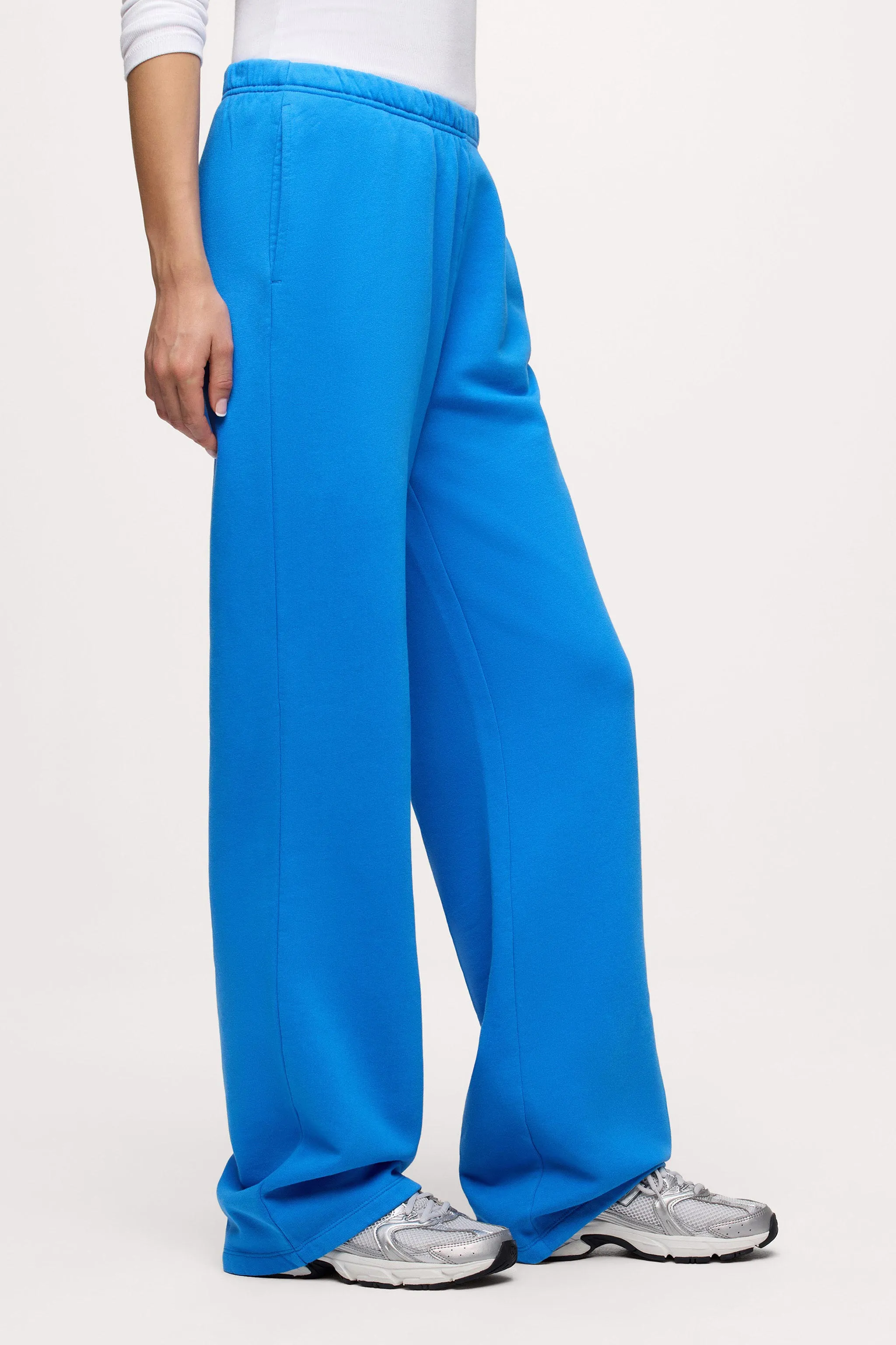 French Terry Wide Leg Sweatpant | Cobalt sold by nuuds product image thumbnail 3