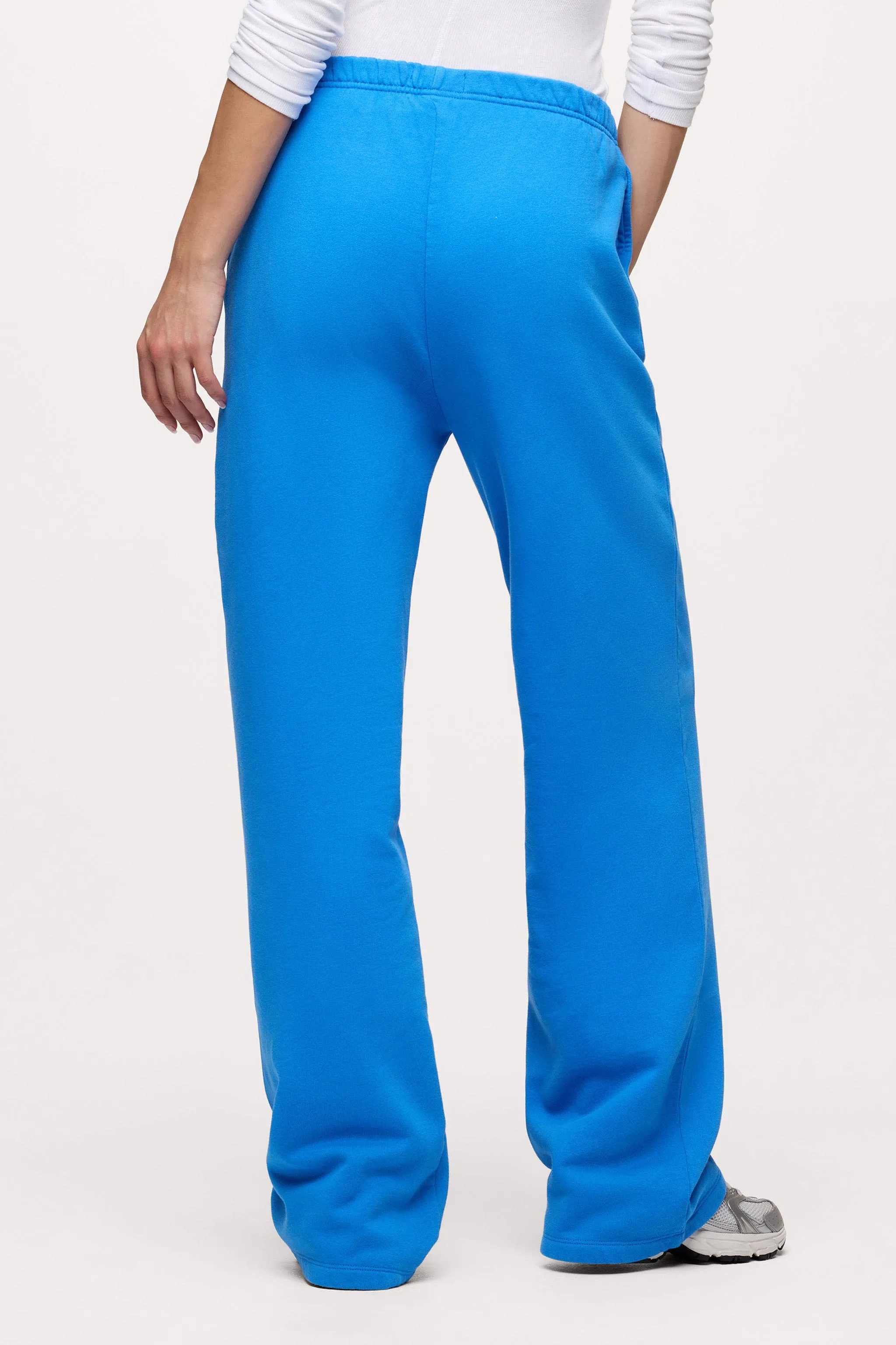 French Terry Wide Leg Sweatpant | Cobalt sold by nuuds product image thumbnail 5