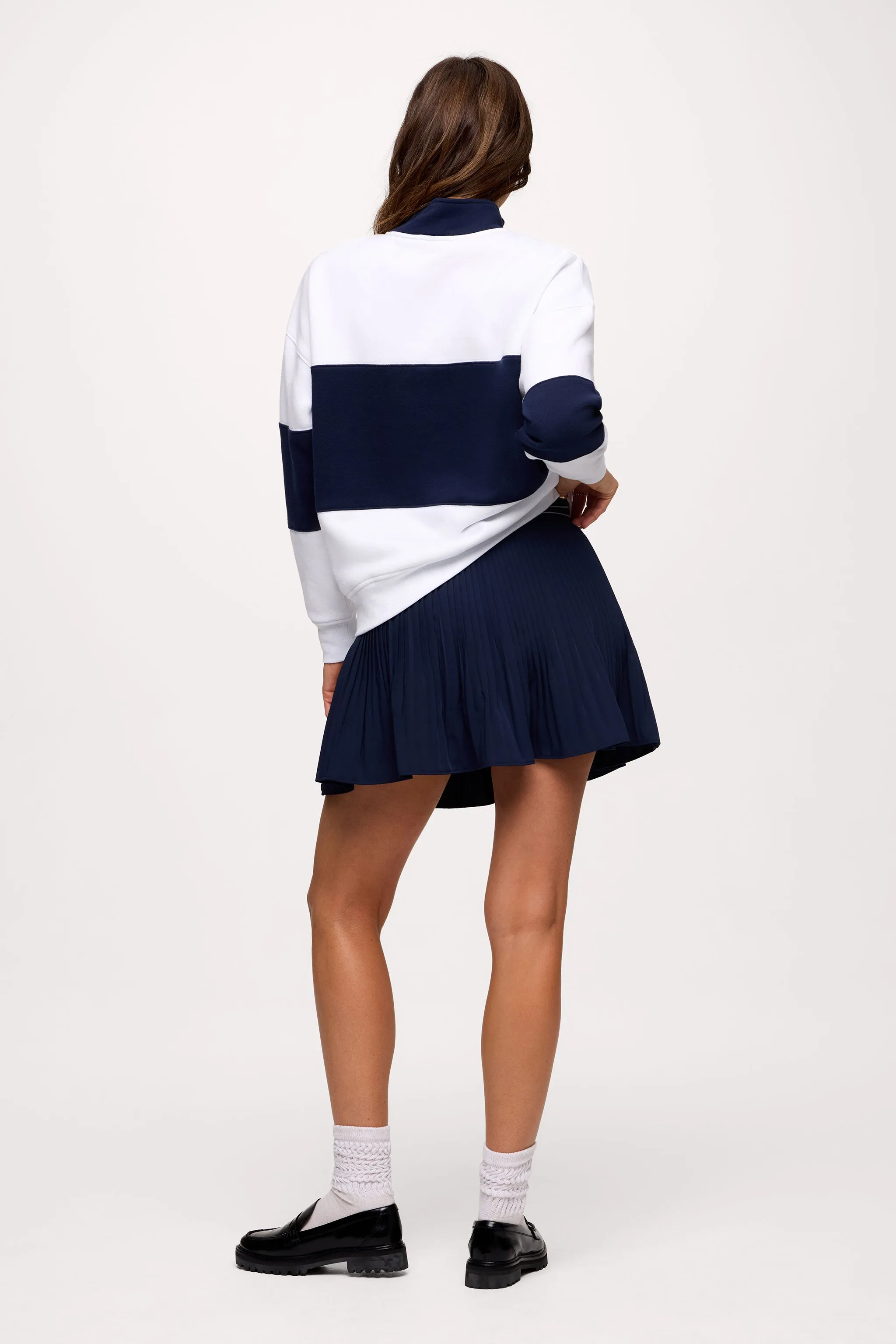 Campus Quarter-Zip | White/Navy sold by nuuds product image thumbnail 5