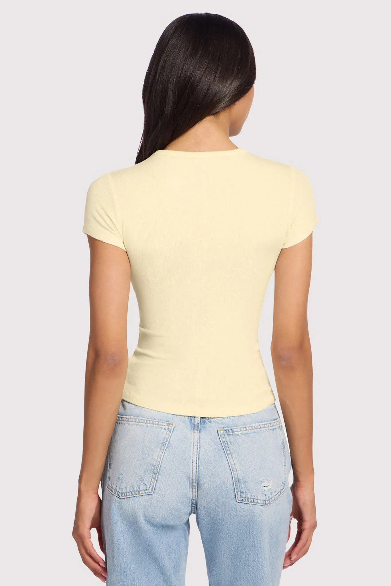 Slinky Rib Tee | Butter sold by nuuds product image thumbnail 4