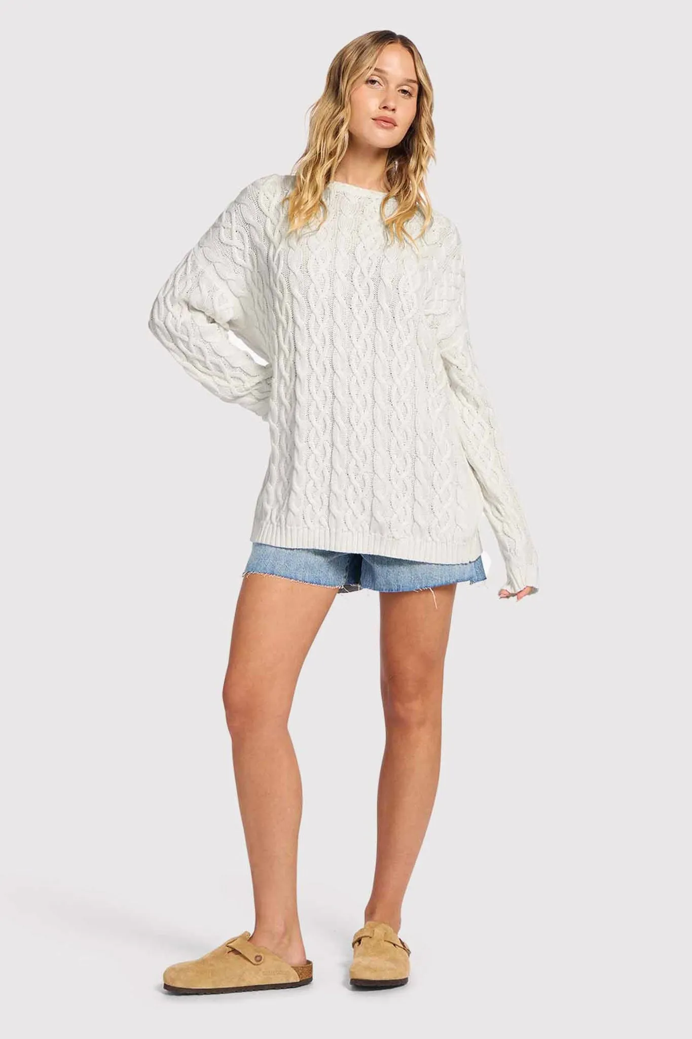 Lightweight Cable Sweater sold by nuuds