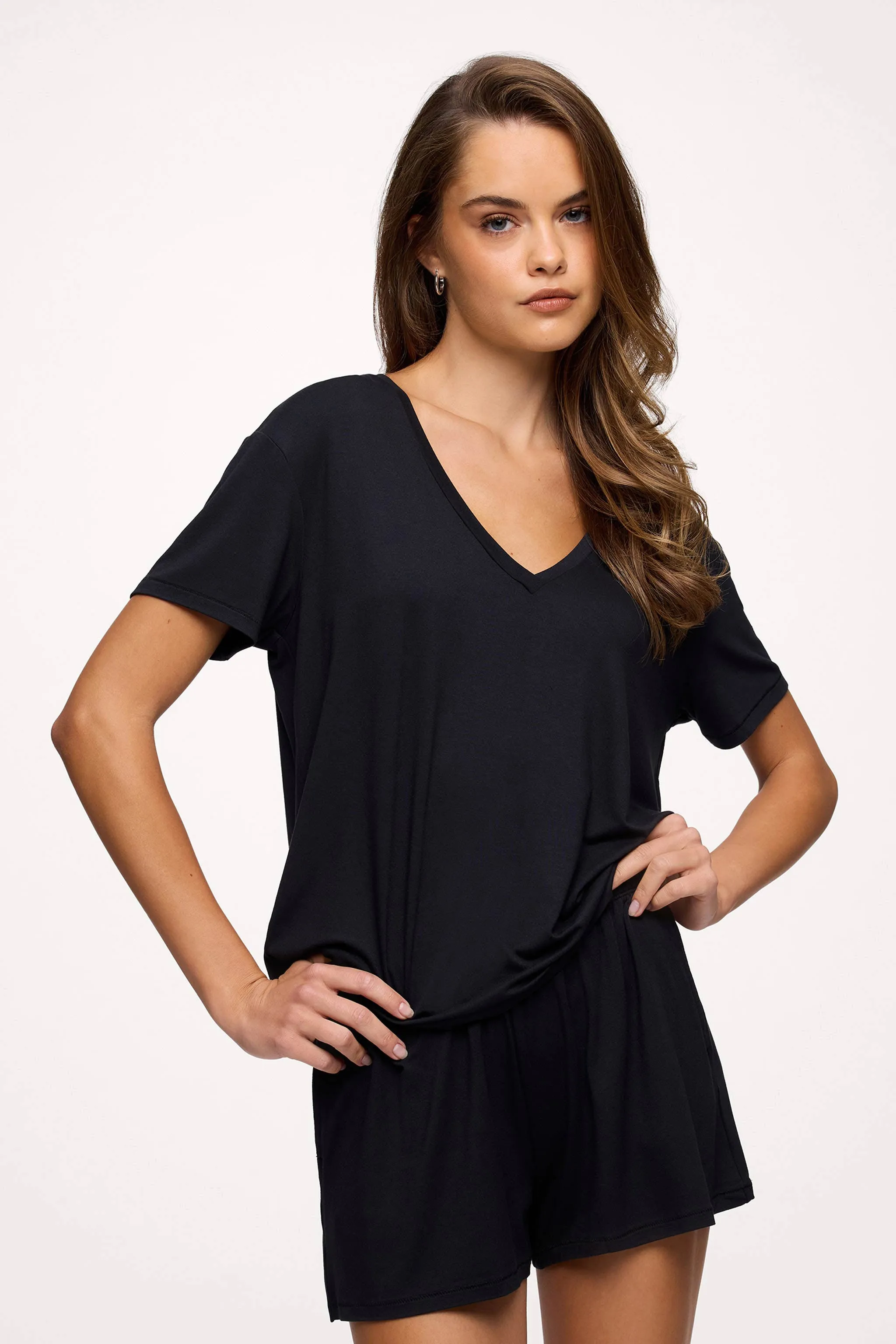 V-Neck Pajama Tee sold by nuuds product image thumbnail 2