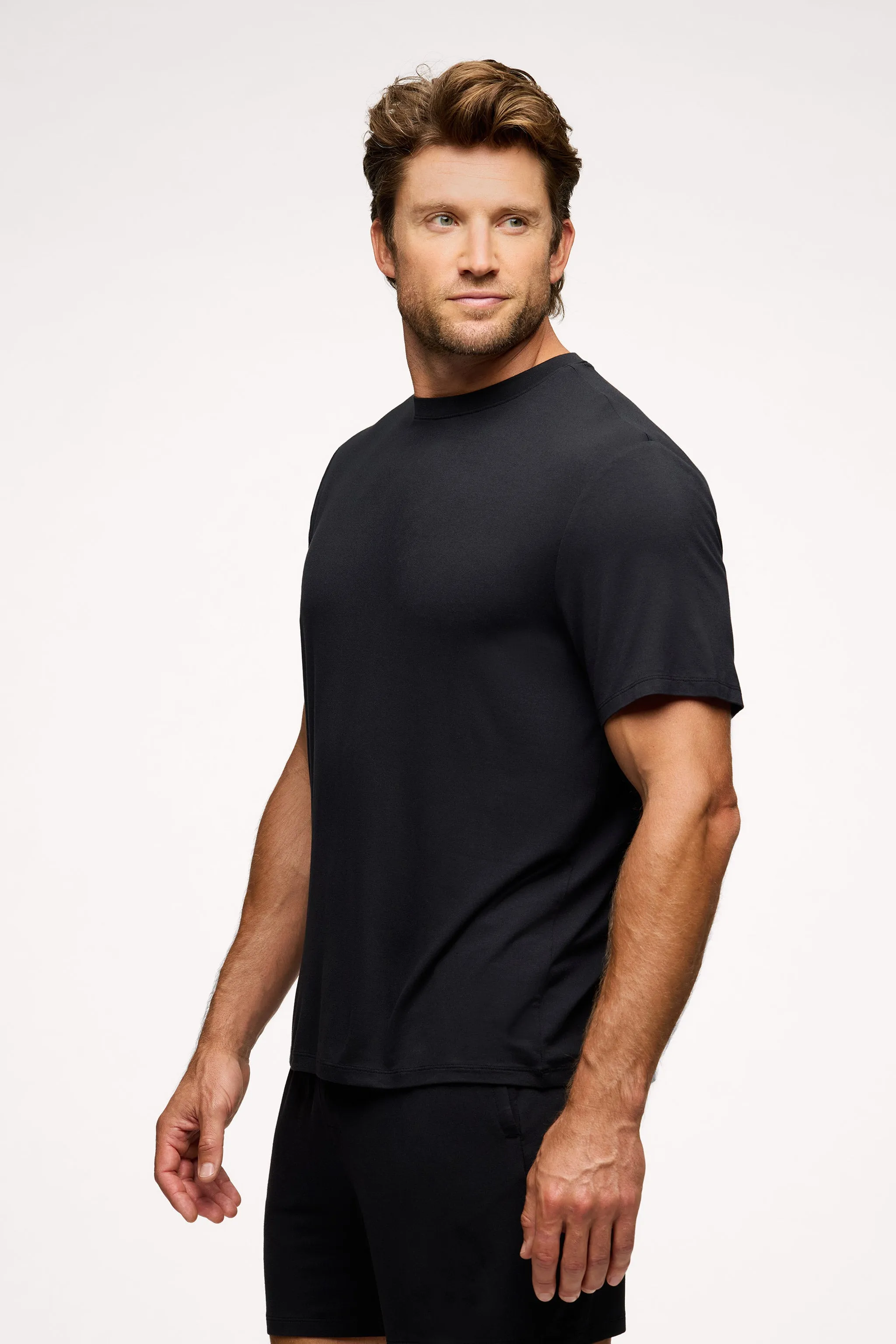 Men's Pajama Short Set | Black sold by nuuds product image thumbnail 3