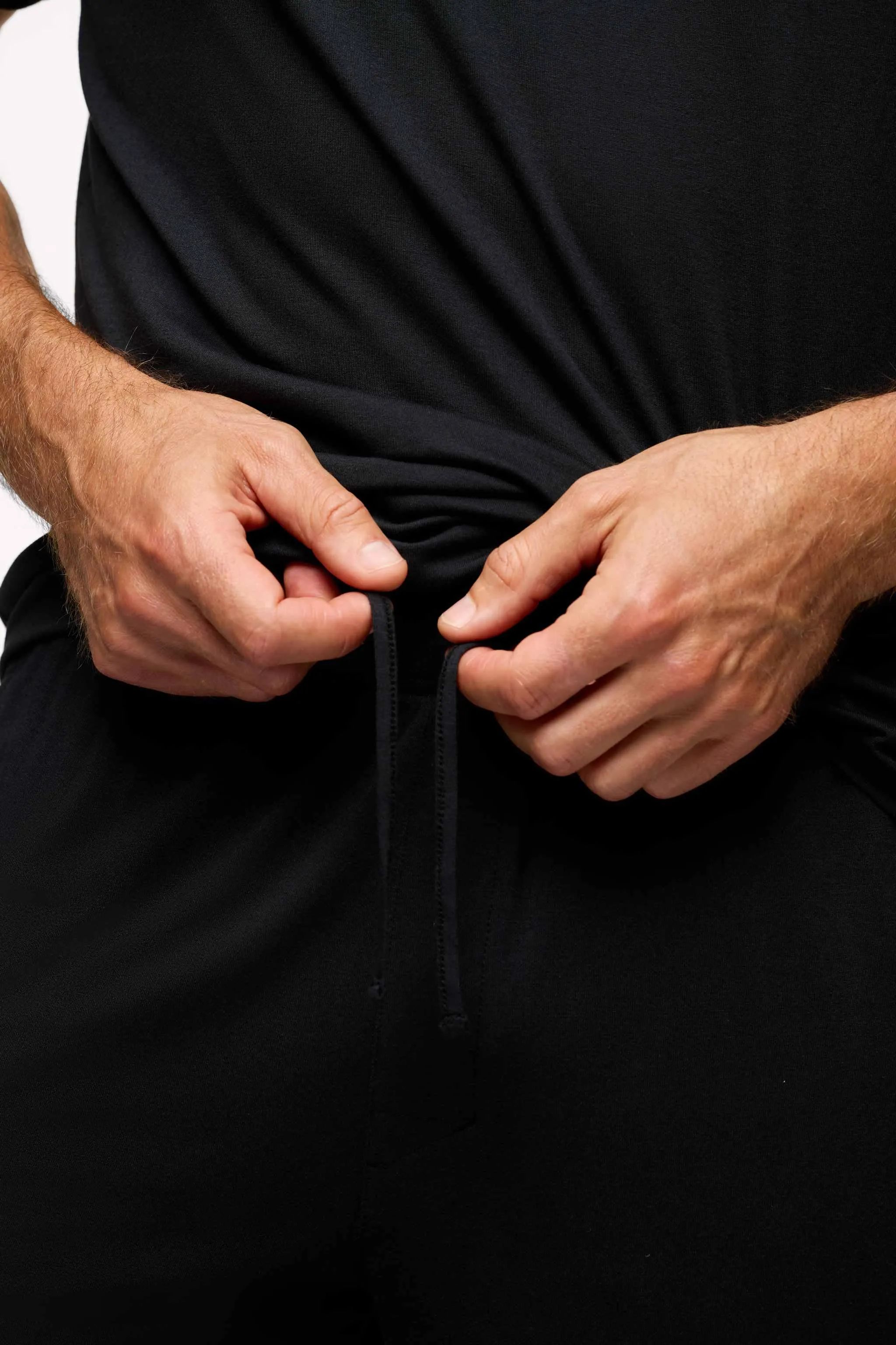 Men's Pajama Short Set | Black sold by nuuds product image thumbnail 5