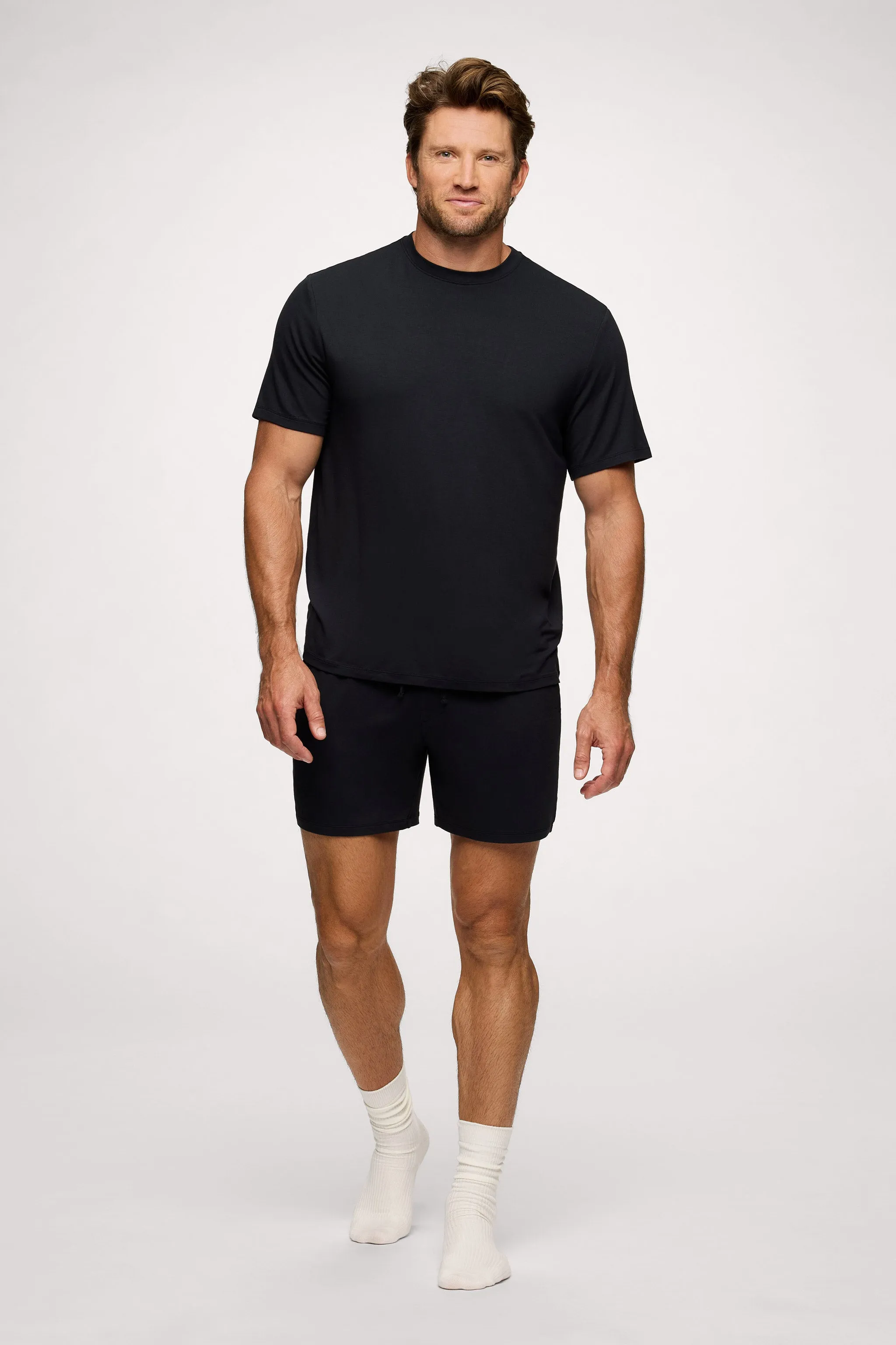 Men's Pajama Short Set | Black sold by nuuds