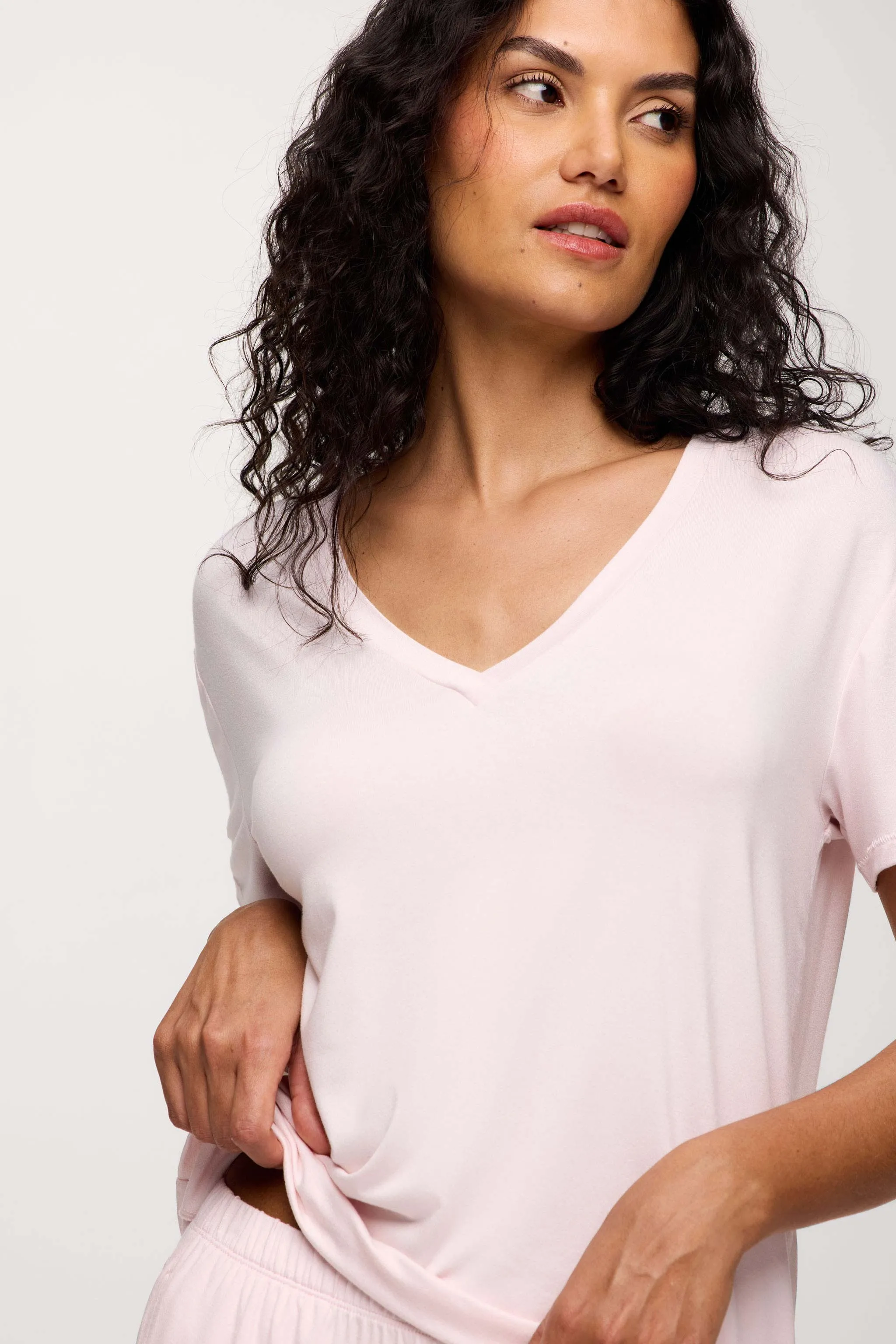 V-Neck Pajama Tee | Makeup sold by nuuds product image thumbnail 2