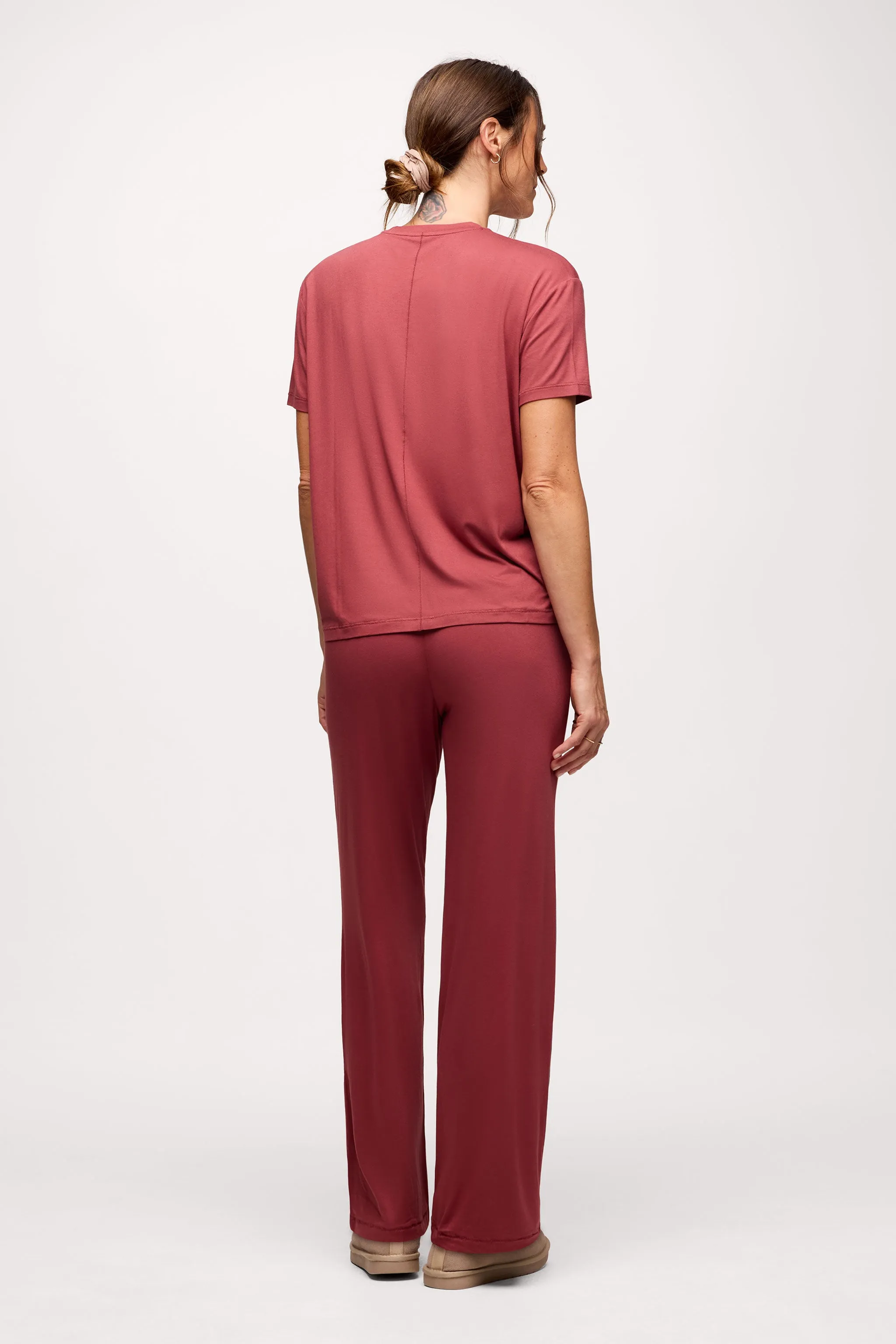 Boyfriend Pajama Tee | Mauve sold by nuuds product image thumbnail 3