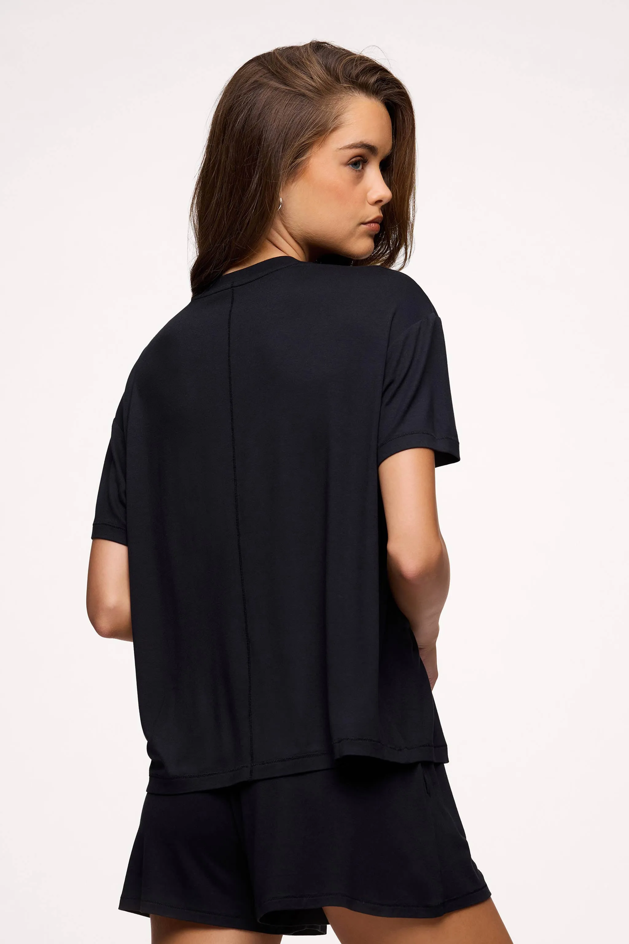 Boyfriend Pajama Tee | Black sold by nuuds product image thumbnail 4