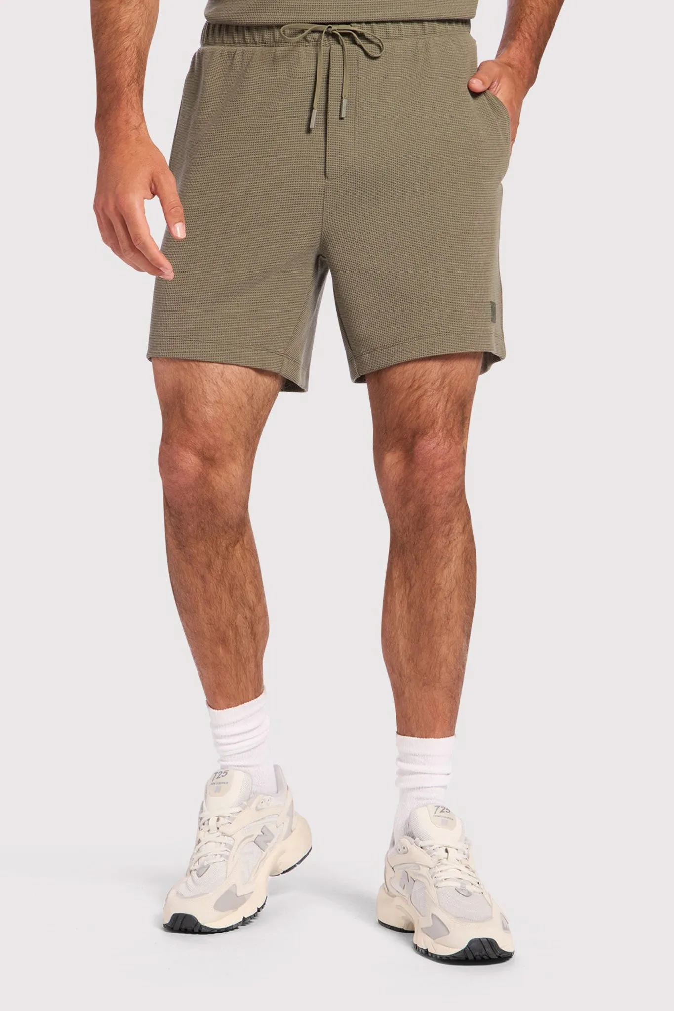 Performance Waffle Men's Short | Olive sold by nuuds product image thumbnail 2