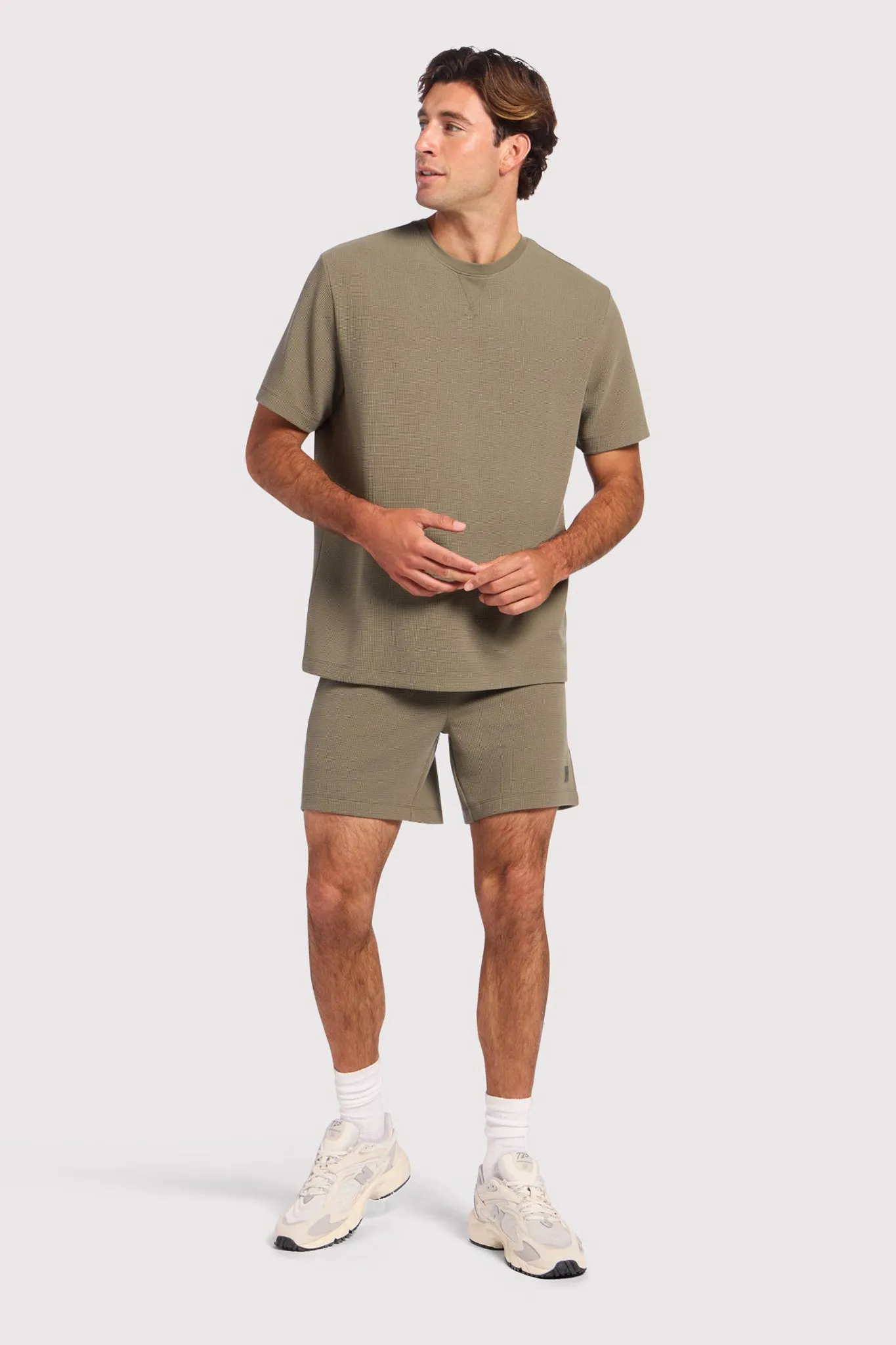 Performance Waffle T-Shirt | Olive sold by nuuds