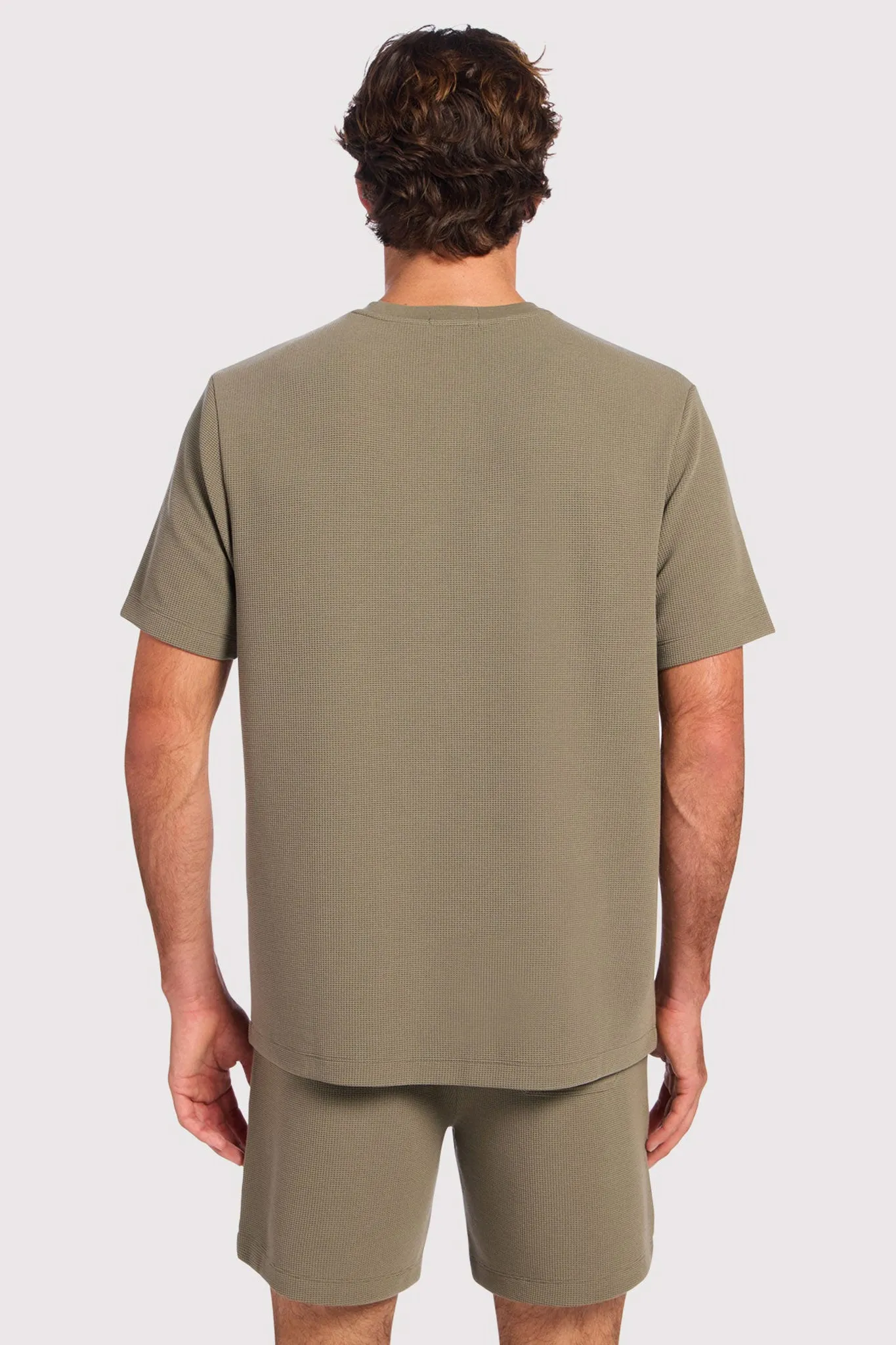 Performance Waffle T-Shirt | Olive sold by nuuds product image thumbnail 4