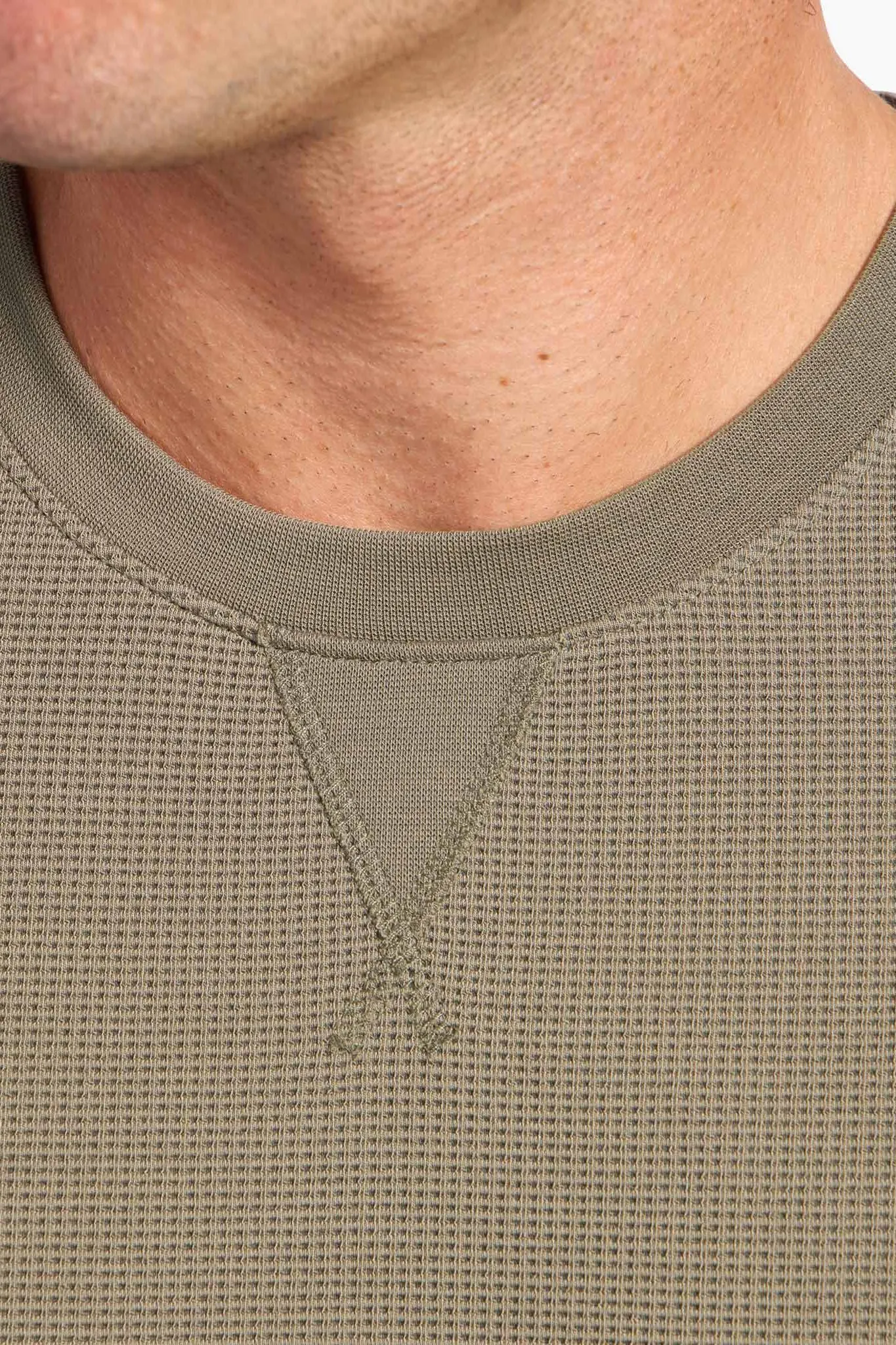 Performance Waffle T-Shirt | Olive sold by nuuds product image thumbnail 5