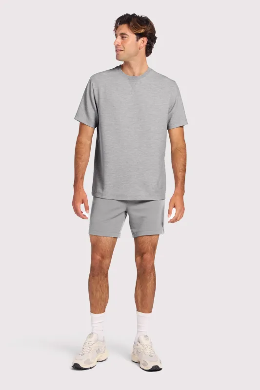 Performance Waffle T-Shirt | Heather Grey sold by nuuds