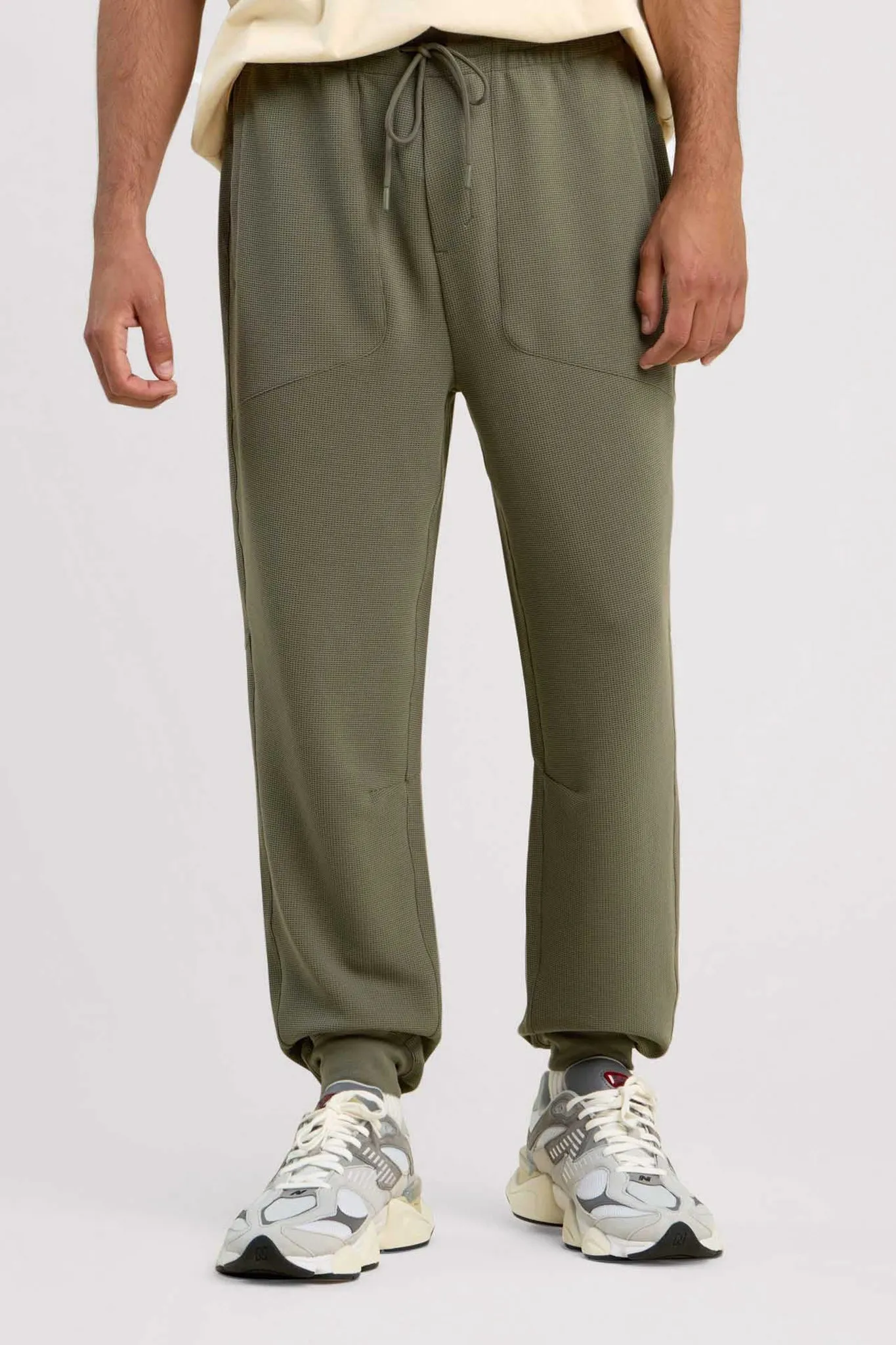 Performance Waffle Jogger | Olive sold by nuuds product image thumbnail 2
