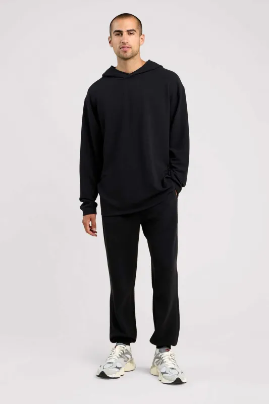 Performance Waffle Hoodie | Black sold by nuuds