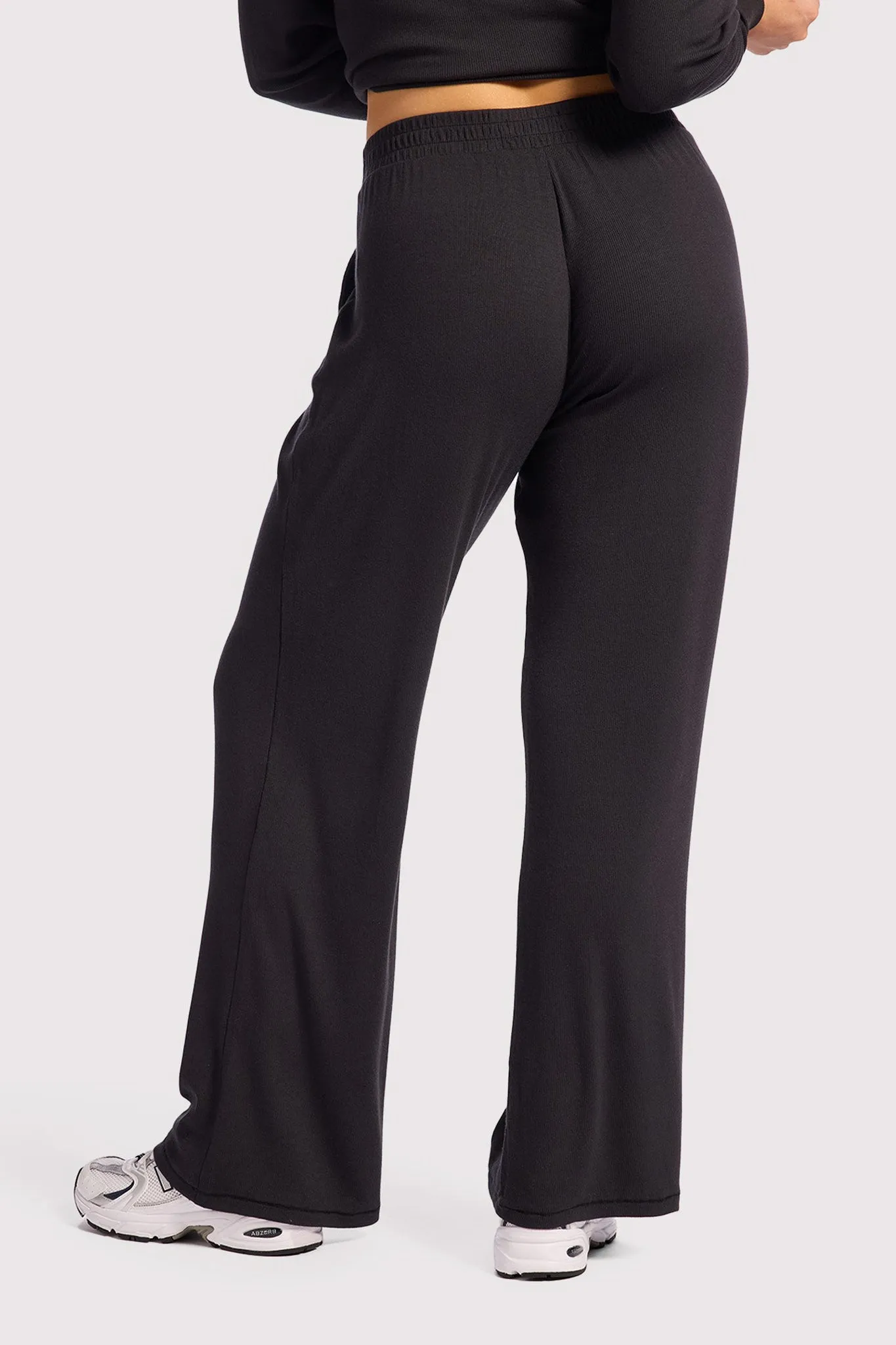 Slinky Rib Lounge Pant | Black sold by nuuds product image thumbnail 4