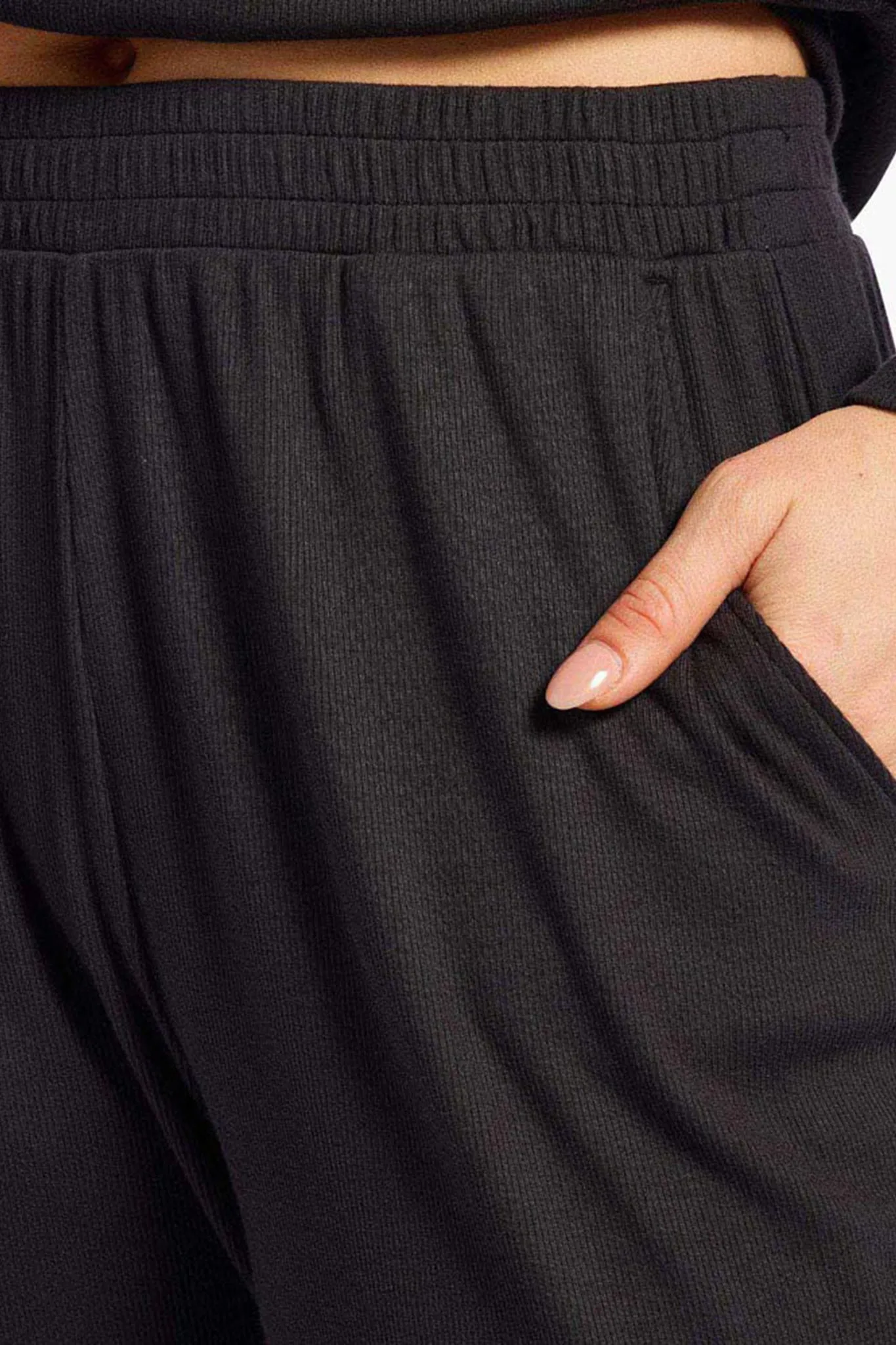 Slinky Rib Lounge Pant | Black sold by nuuds product image thumbnail 5
