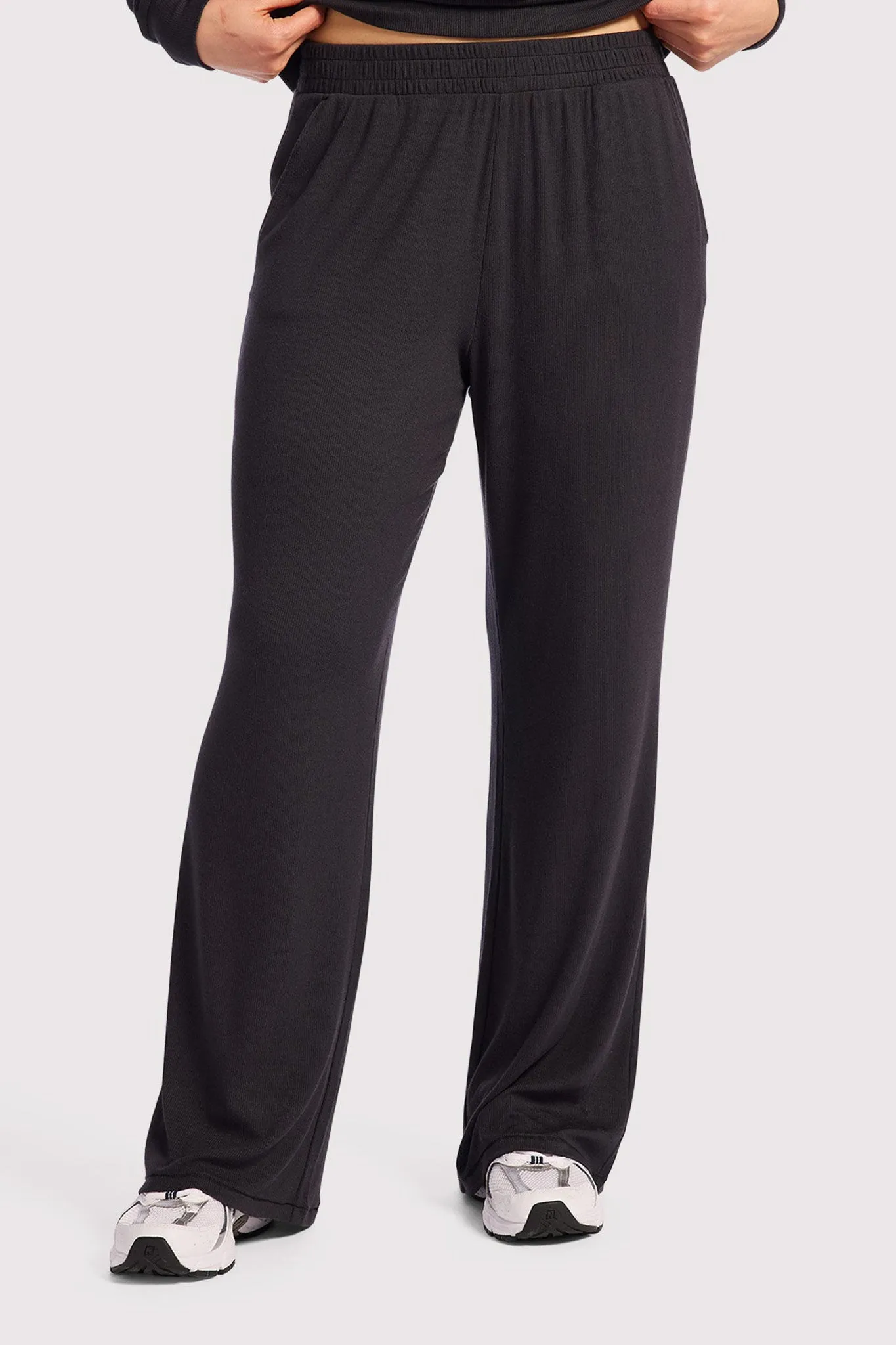 Slinky Rib Lounge Pant | Black sold by nuuds product image thumbnail 2