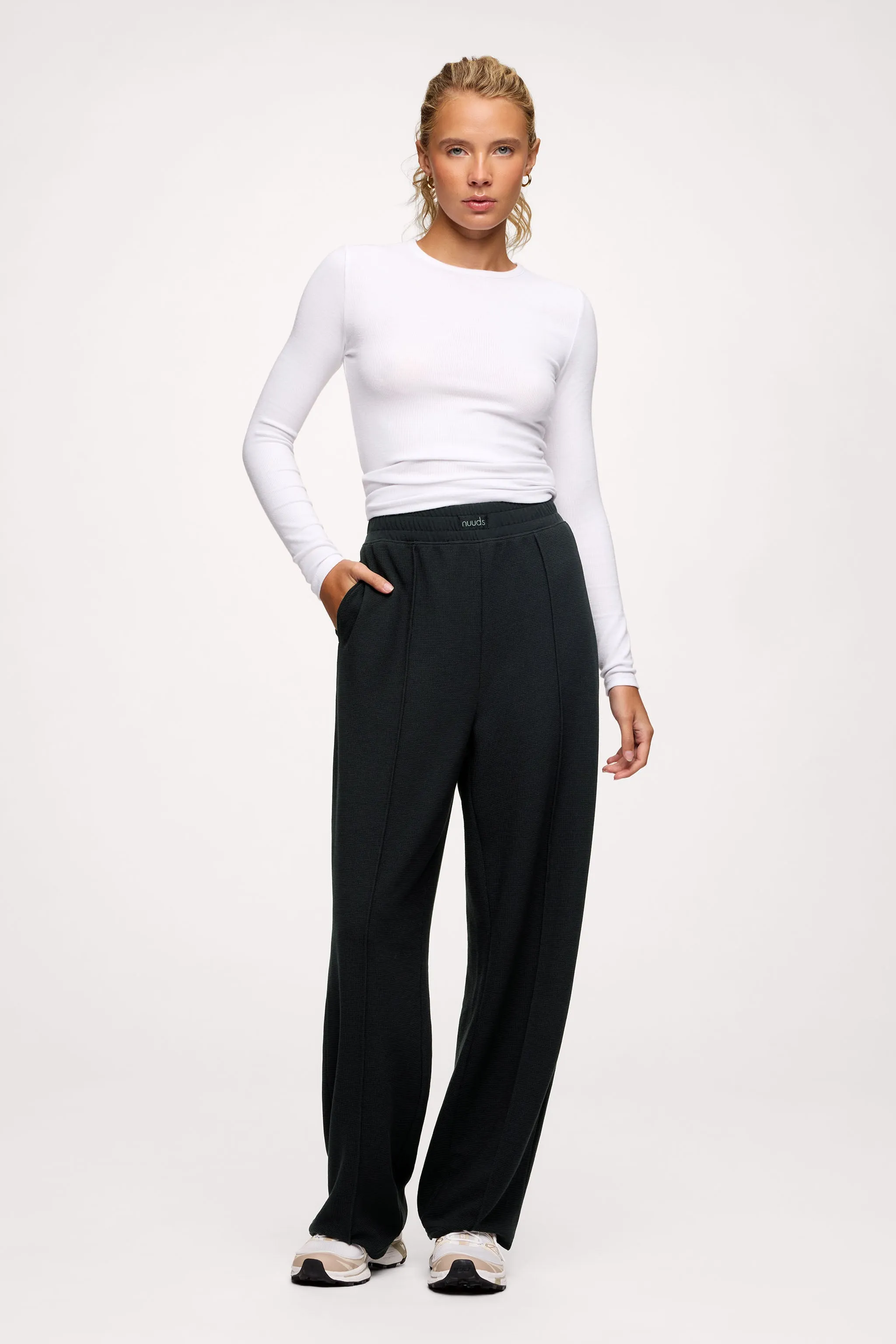 Performance Waffle Wide Leg Pant sold by nuuds product image thumbnail 2